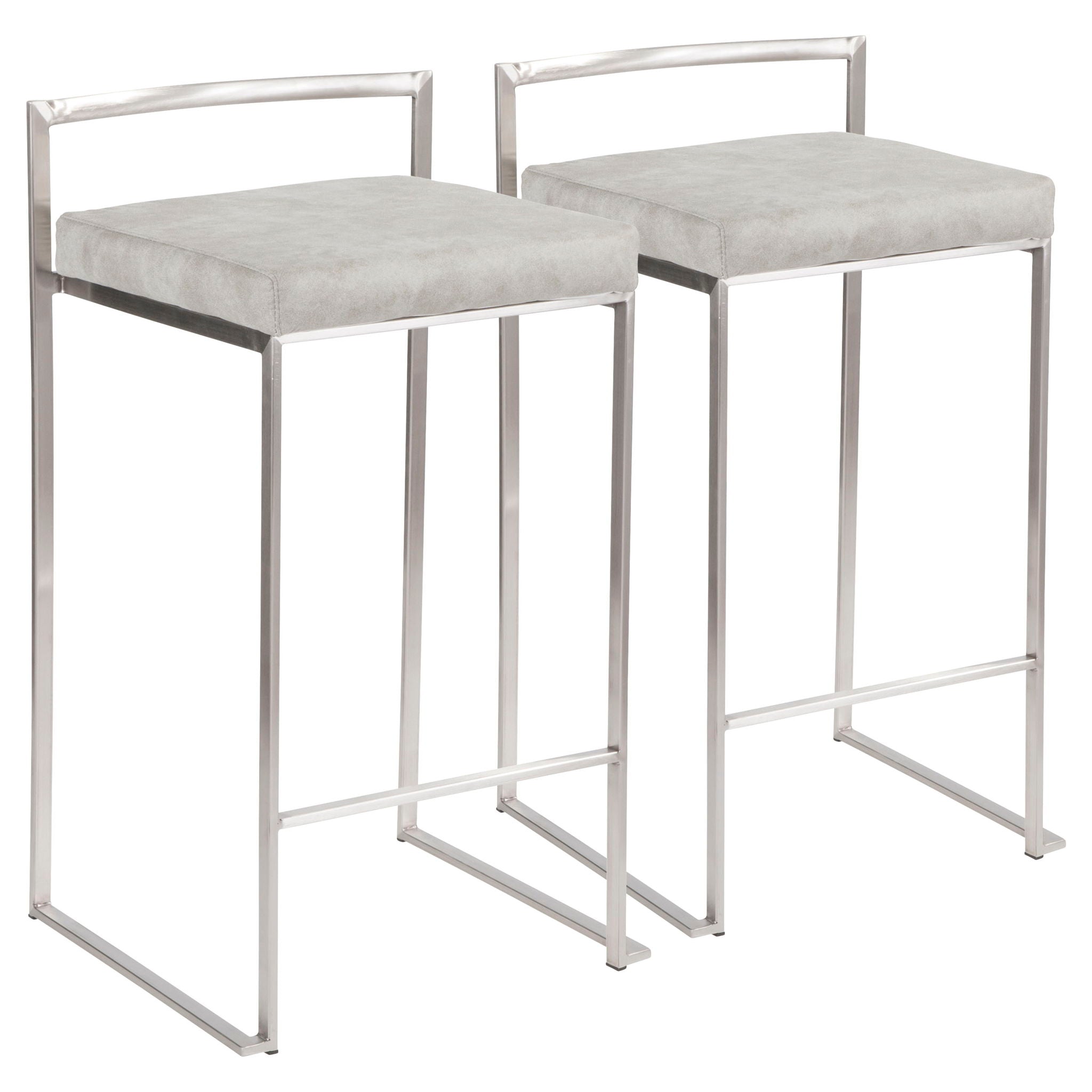 Fuji - Contemporary Elegant Stackable Counter Stool Set - Best Buy Furniture