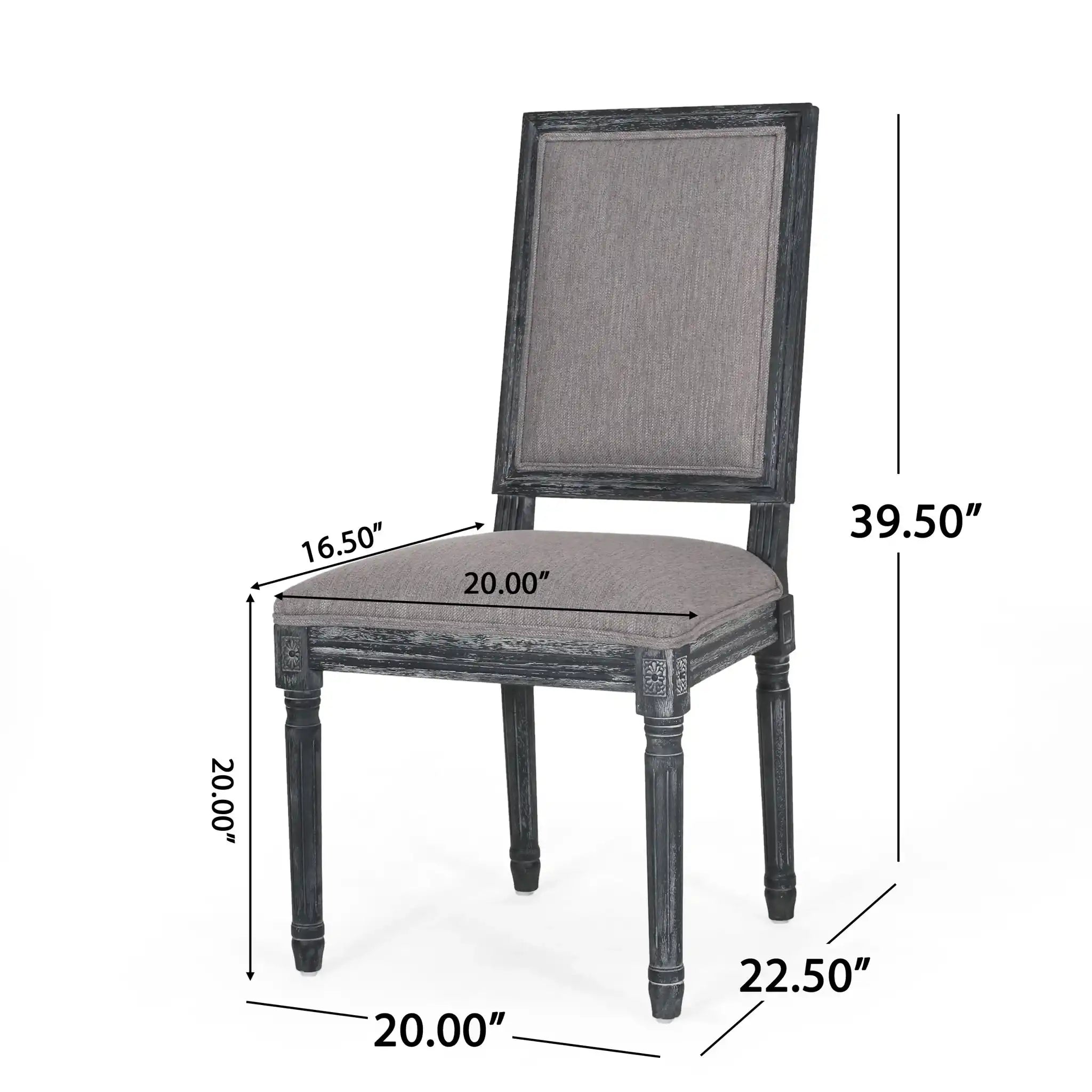 French Country Style Dining Chair With Upholstered Seating And Fluted Legs - Best Buy Furniture