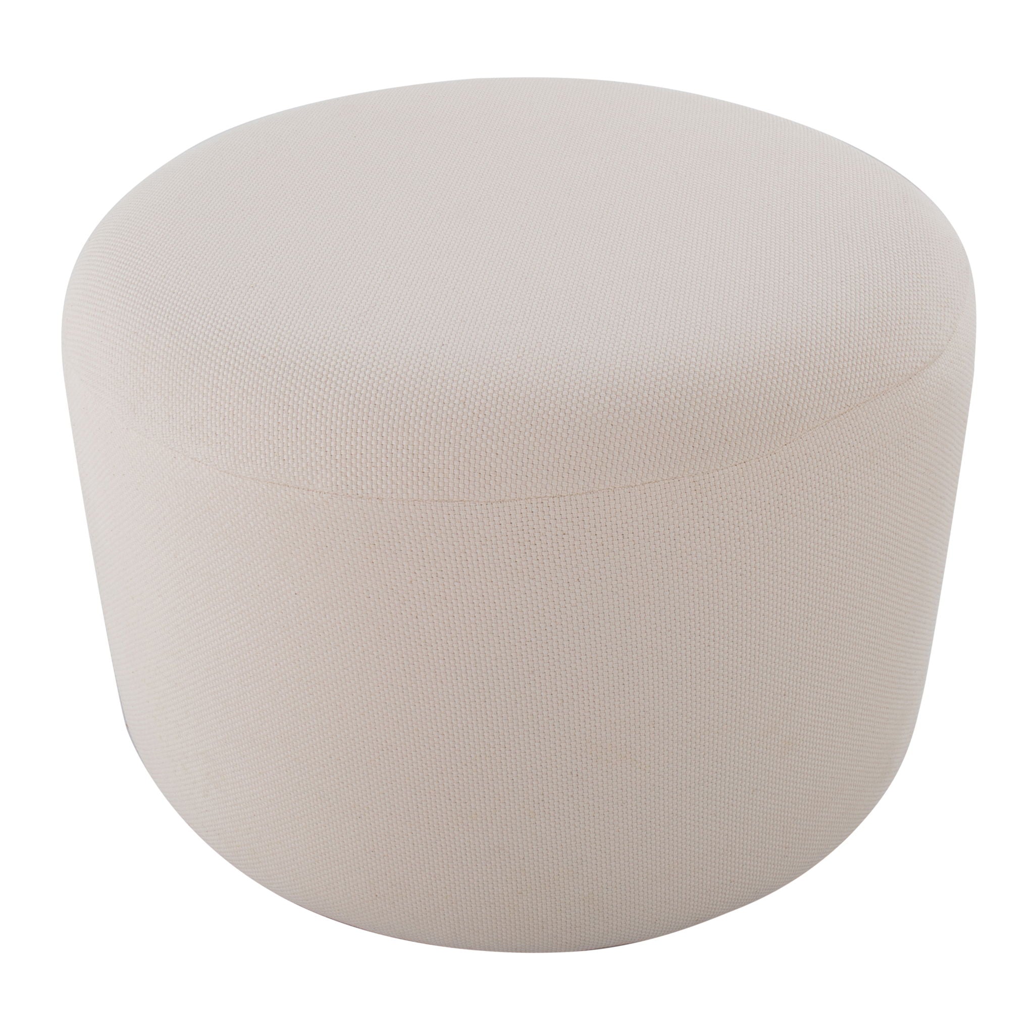 Large Round Pouf - Knitted Beige - Best Buy Furniture