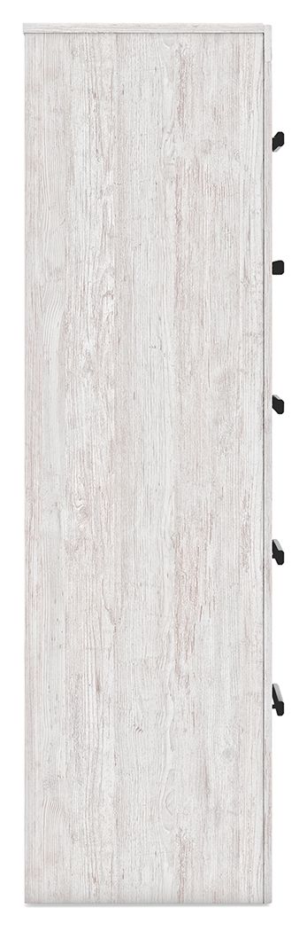 Cayboni - Five Drawer Chest - Whitewash - Best Buy Furniture