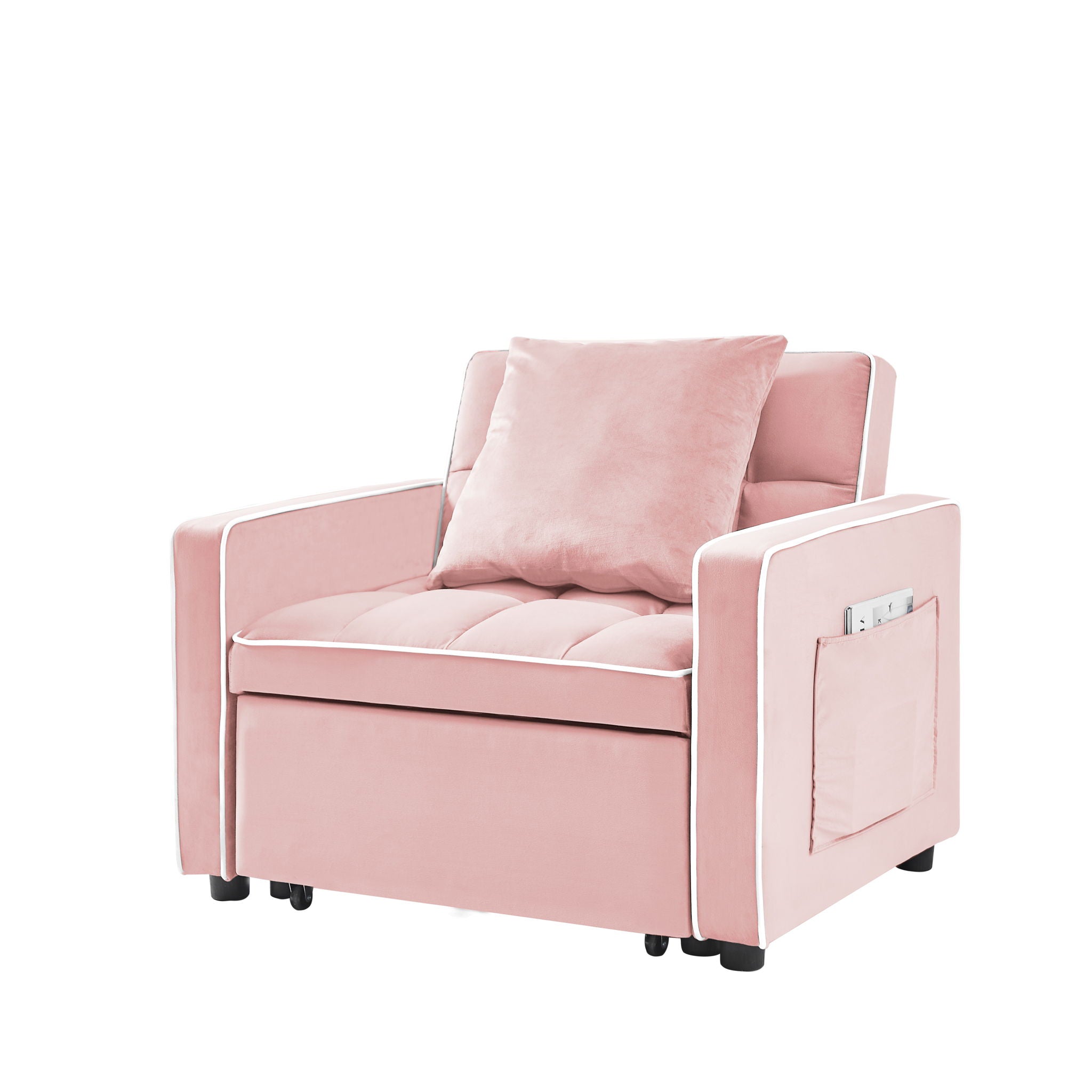 Modern Velvet 3 In 1 Sofa Bed Chair, Adjustable Recliner - Best Buy Furniture