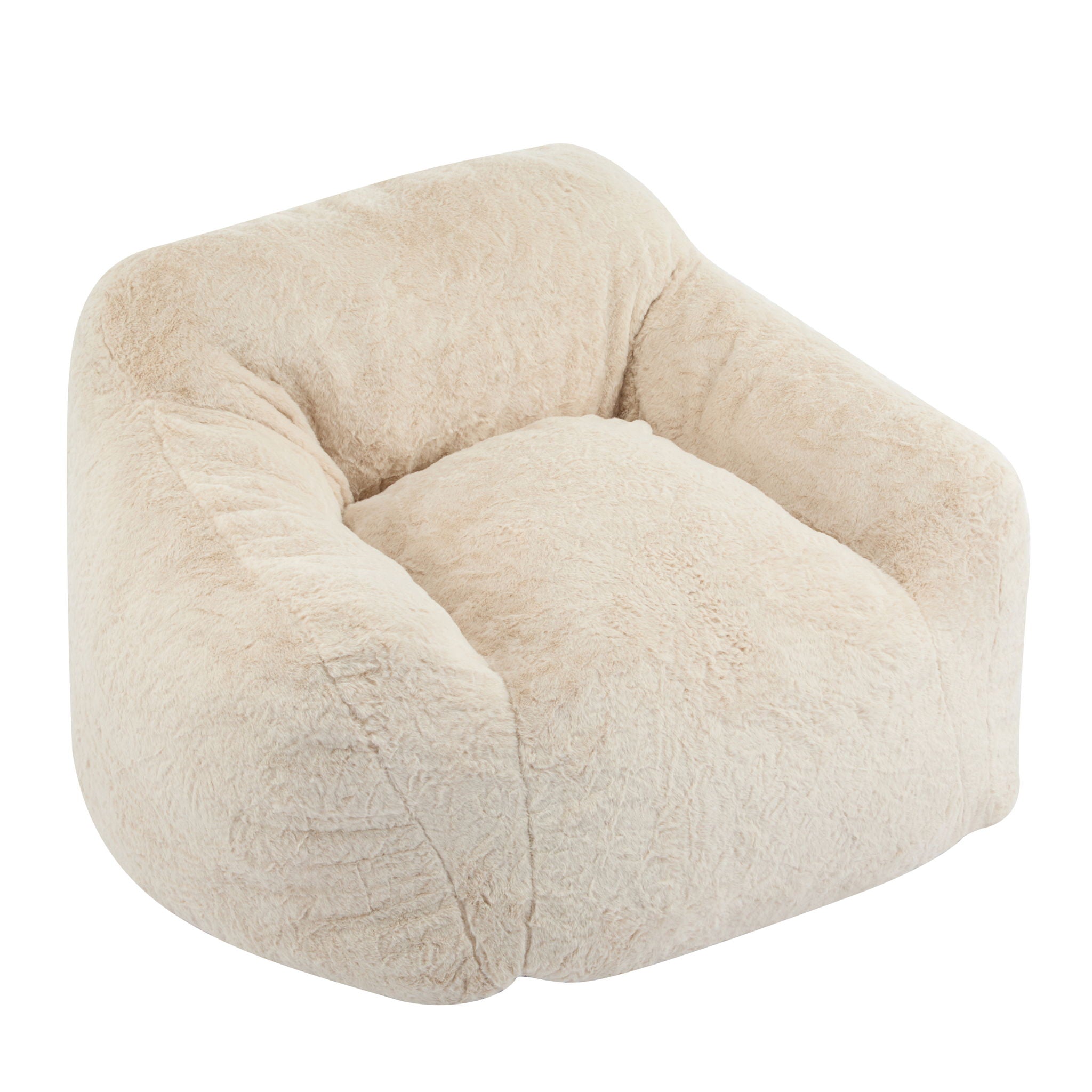 Auch - Indoor Armchair Style Bean Bag - Beige - Best Buy Furniture