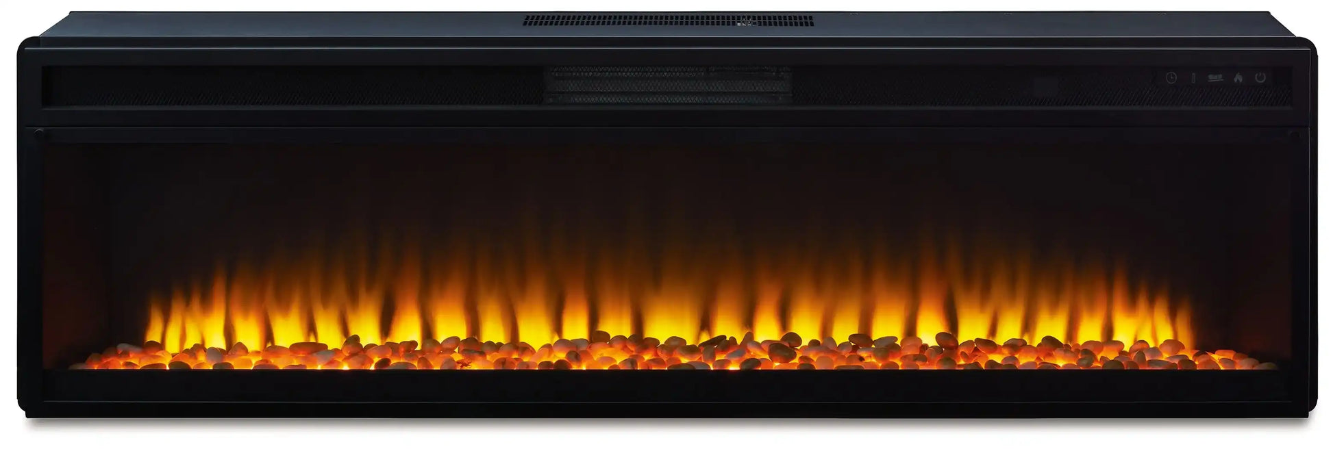 Entertainment Accessories - Wide Fireplace Insert - Black - Best Buy Furniture