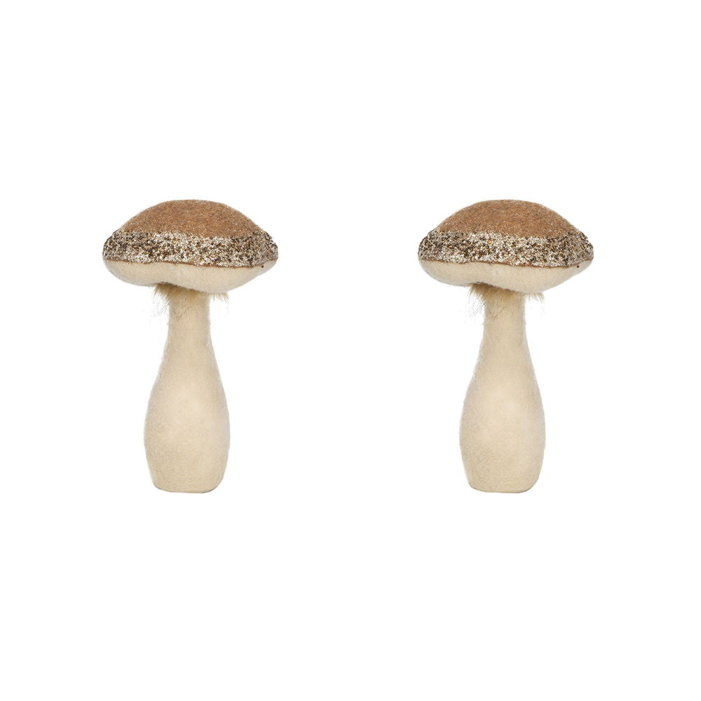 Mushroom Holiday Ornament, For Harvest Festival Fall Festival & Thanksgiving Table Decorations (Set of 2) - Beige / Light Brown - Best Buy Furniture