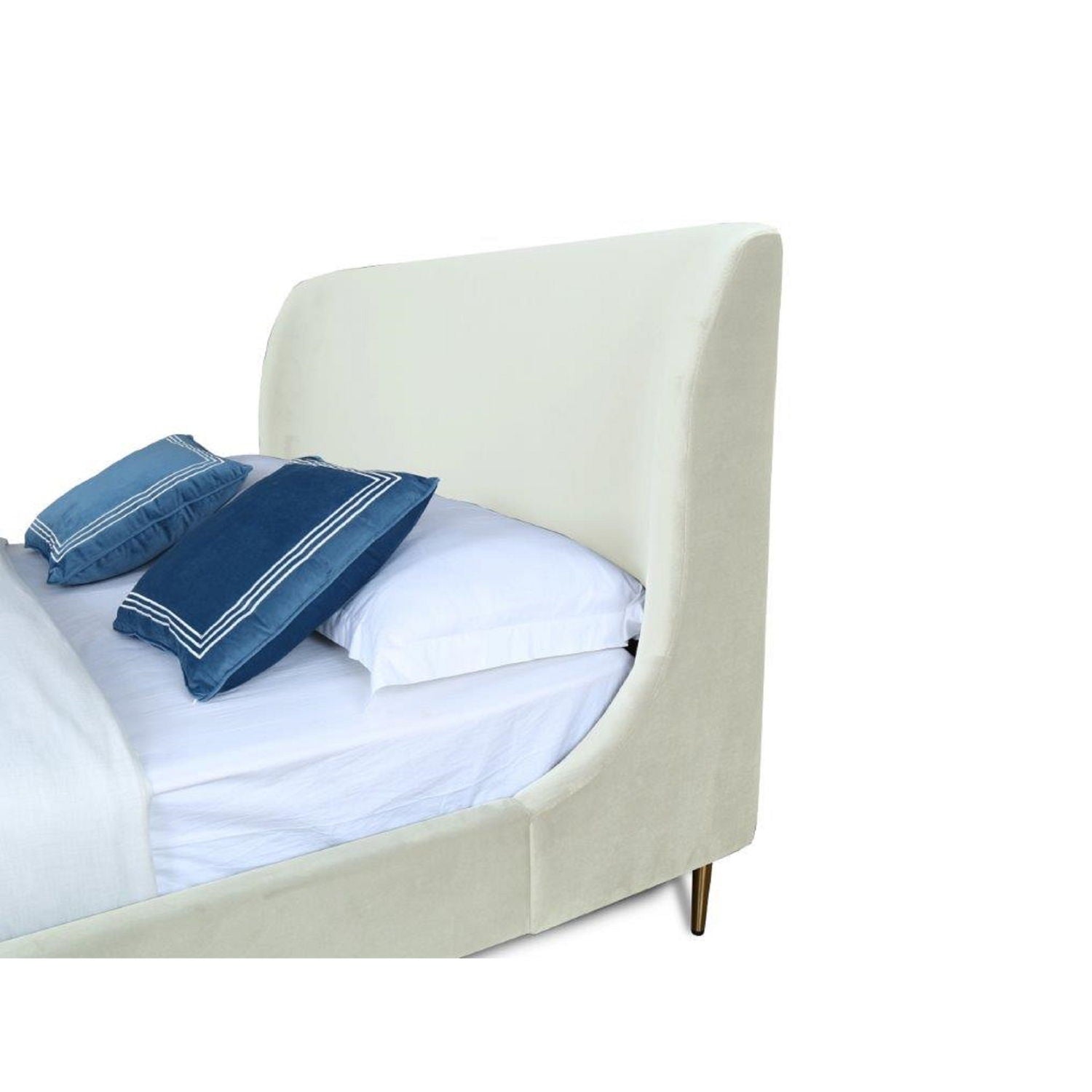 Heather - Upholstered Bed With Curved Headboard