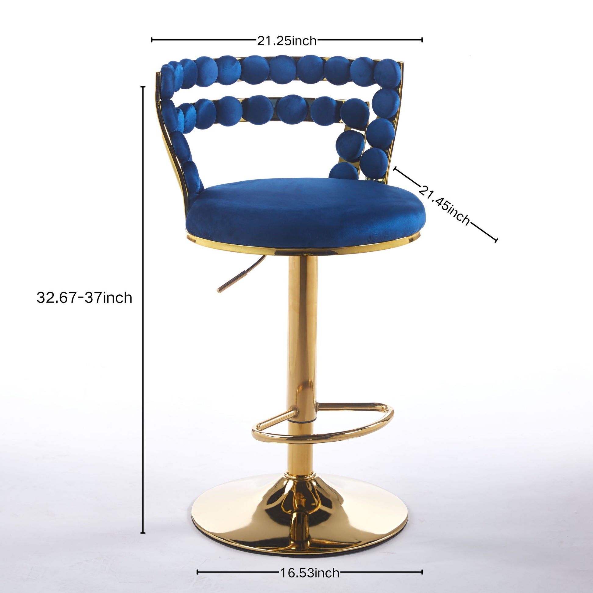 Modern Bar Chair With Iron Tube Legs, Soft Cushions And Comfortable Backrest (Set of 2) - Best Buy Furniture