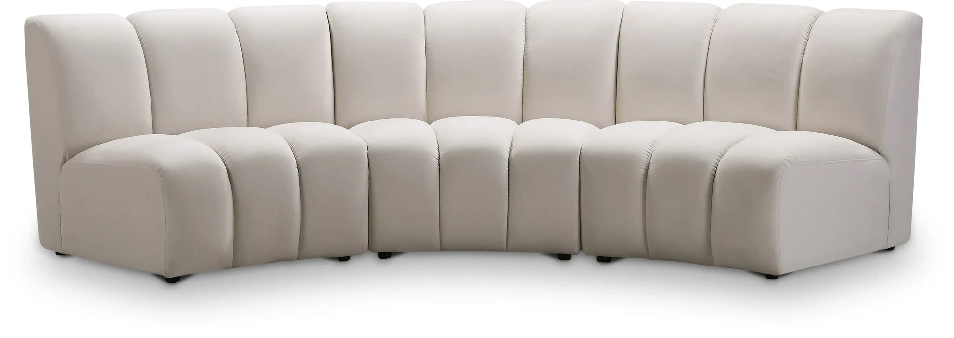 Infinity - 3 Piece Velvet Modular Sectional - Best Buy Furniture