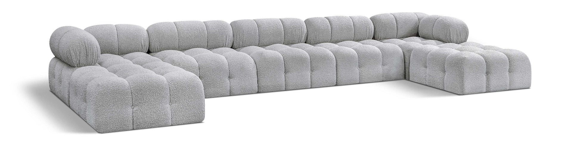 Ames - 7 Piece Fabric Modular U-Shaped Sectional - Best Buy Furniture