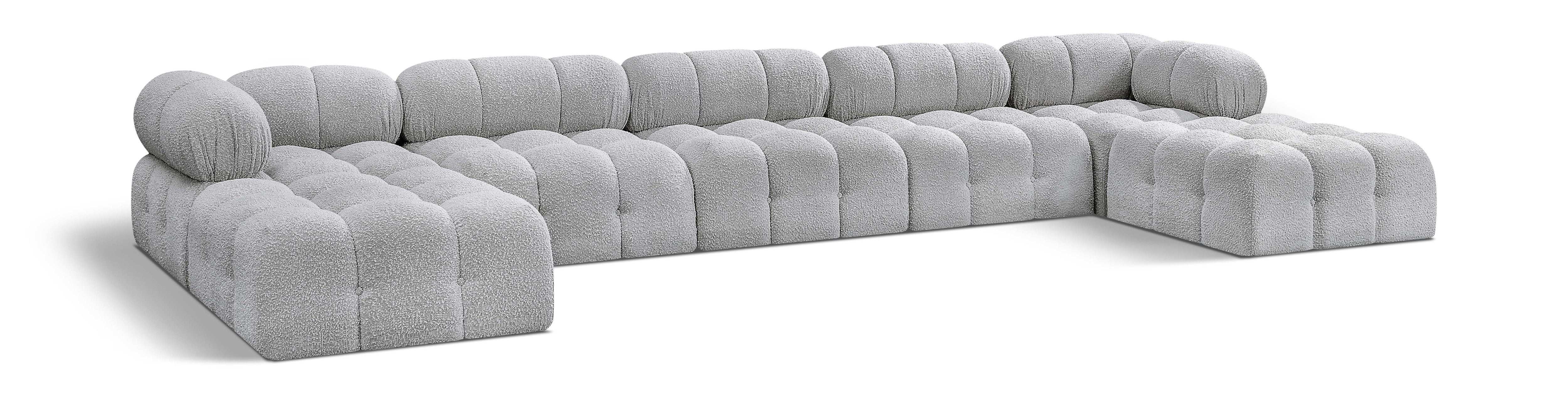 Ames - 7 Piece Fabric Modular U-Shaped Sectional - Best Buy Furniture
