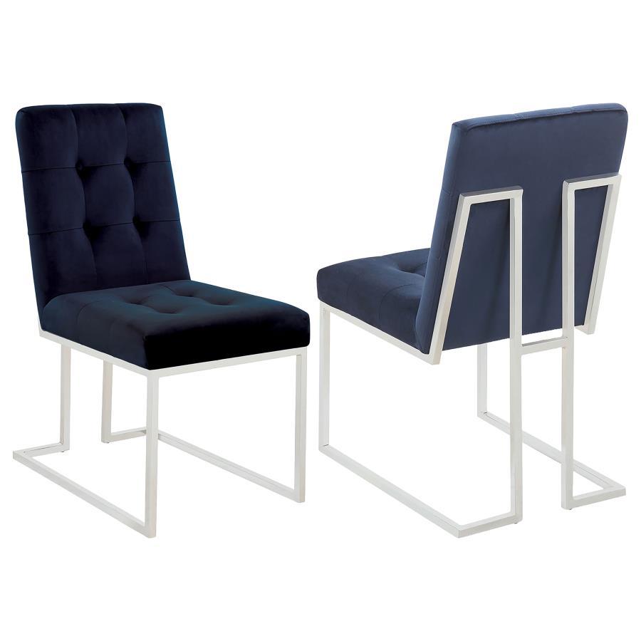 Cisco - Velvet Upholstered Dining Side Chair (Set of 2) - Best Buy Furniture