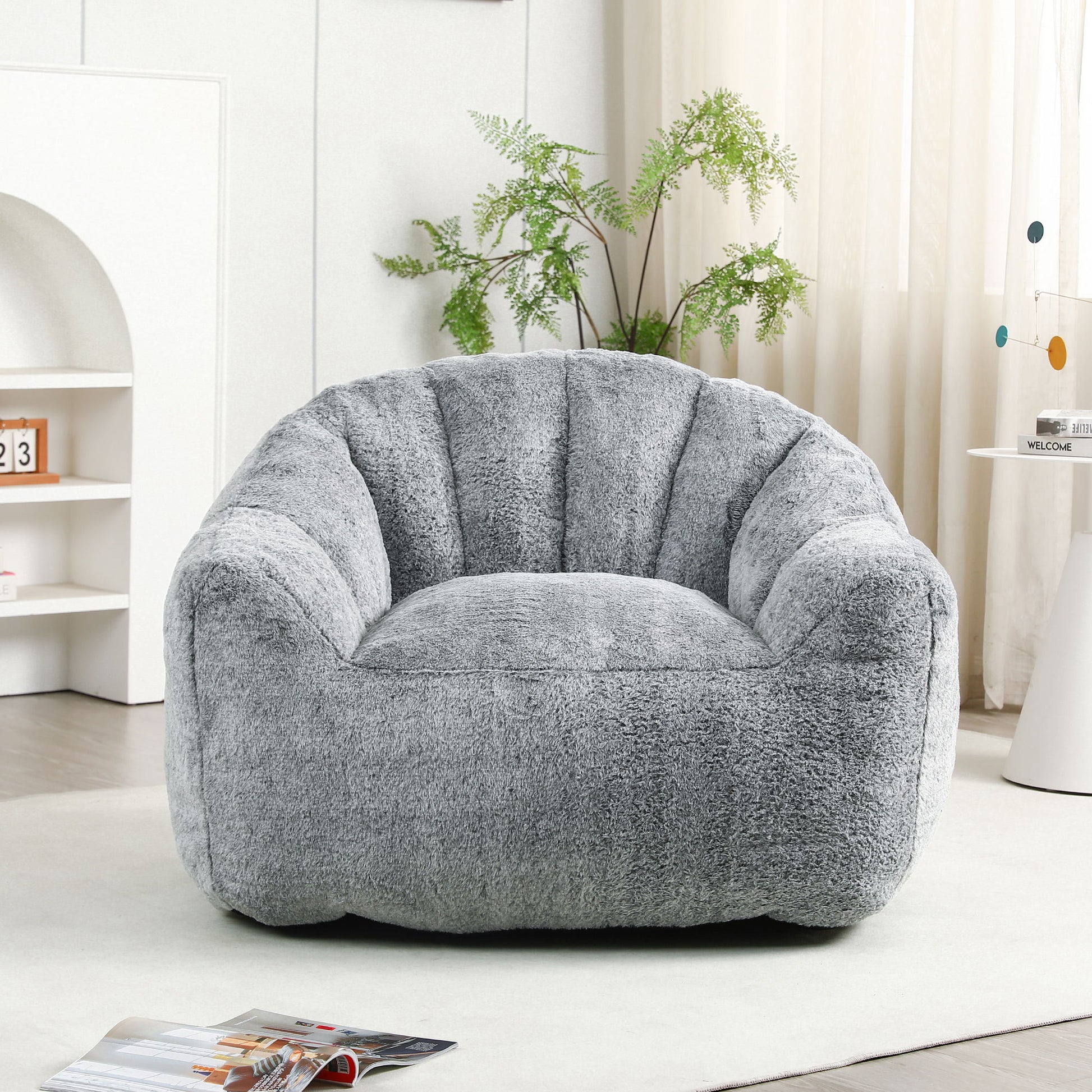 Beanbag Chair, Beanbag Sofa Chair With Armrests Stuffed High Density Foam - Best Buy Furniture