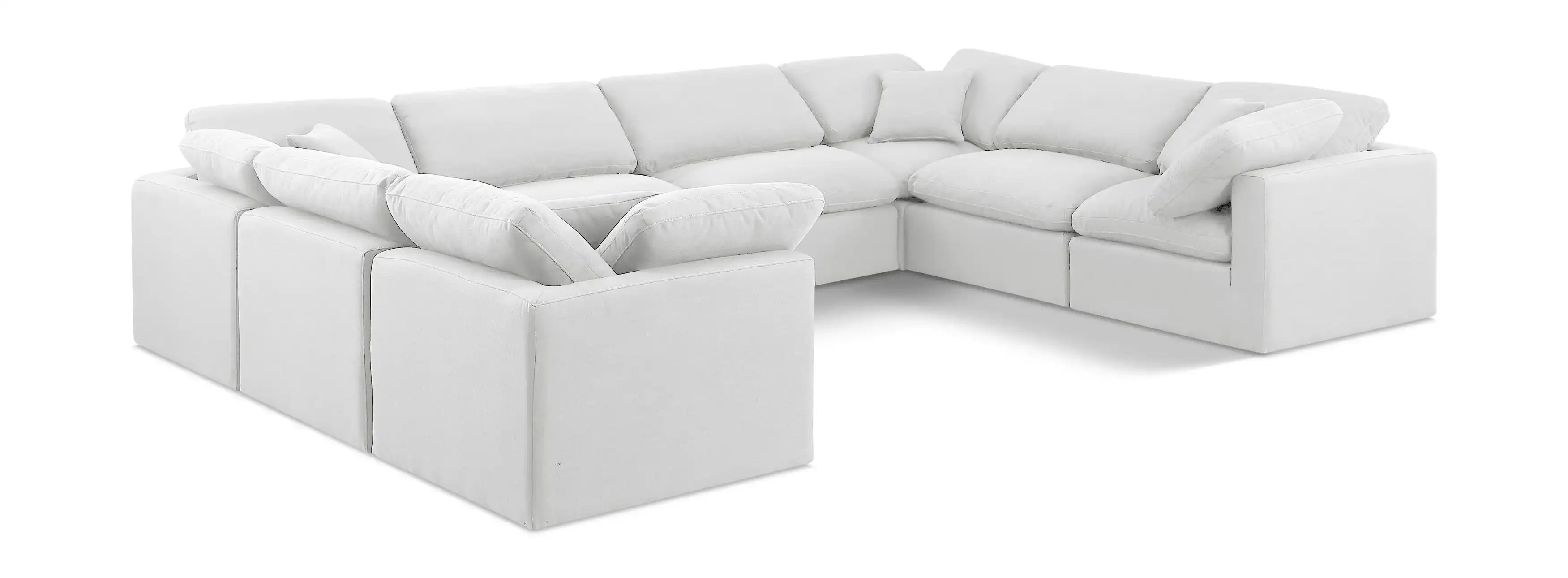 Indulge - Linen 8 Piece Modular Sectional - White - Best Buy Furniture