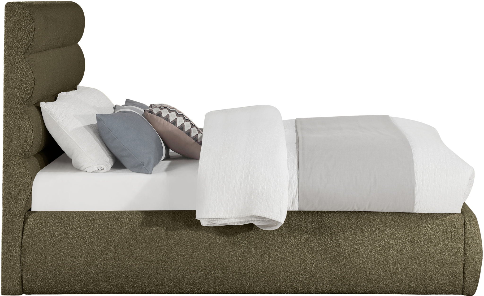 Adam - Boucle Fabric Bed With 52" Headboard - Best Buy Furniture