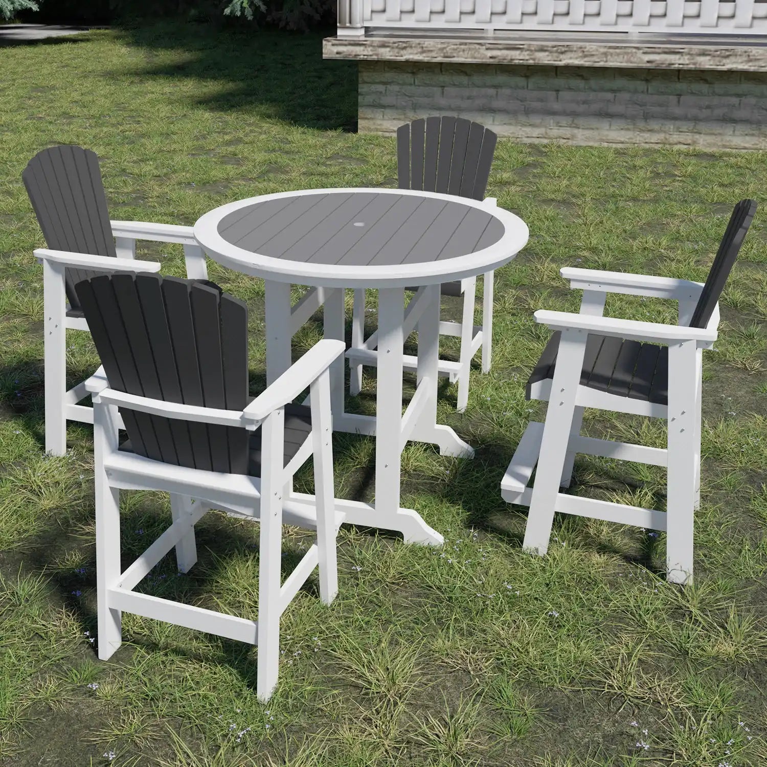 5 Piece HDPE Patio Bar Table and Chair Set - Best Buy Furniture