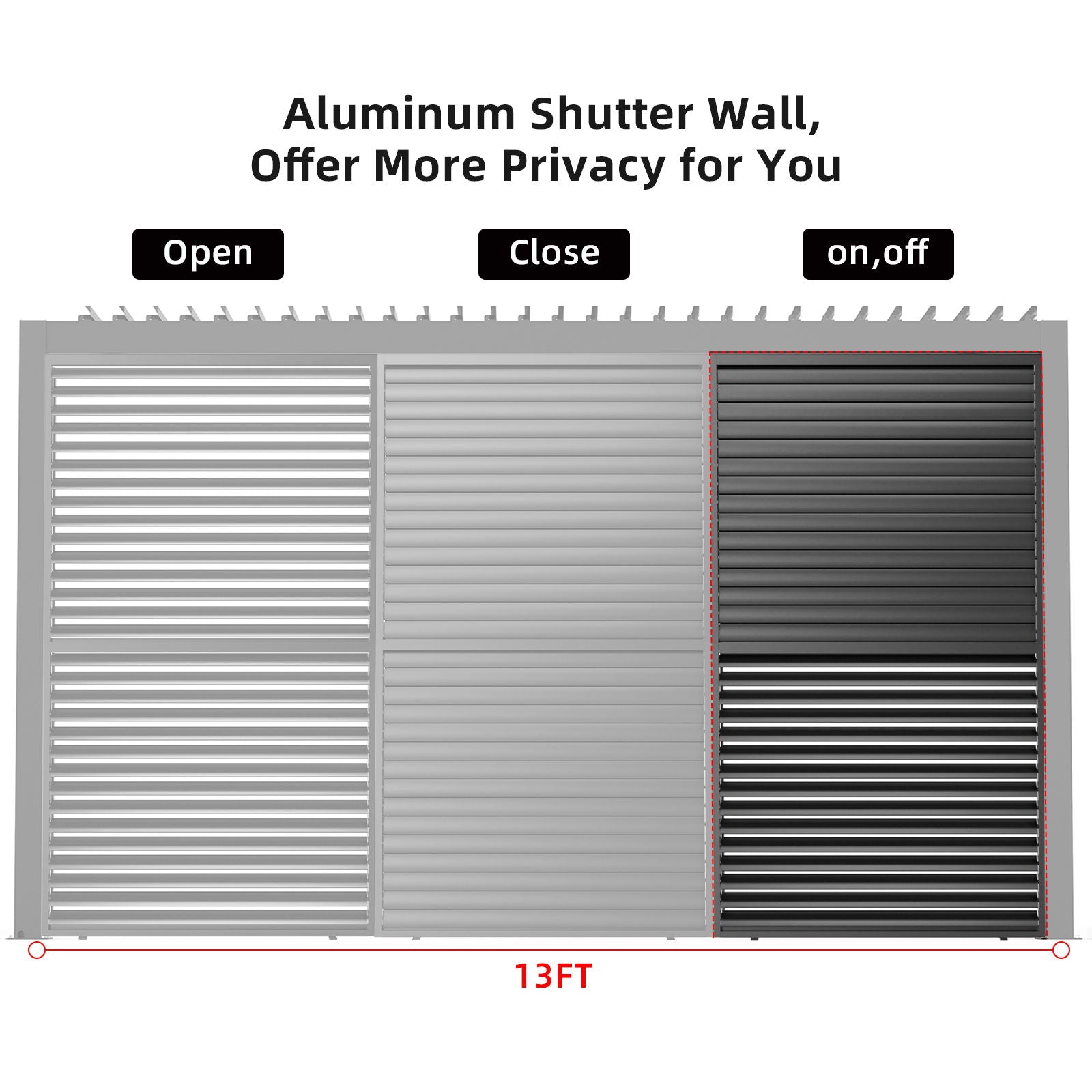 Louver Grille 1 / 3 13Ft Frame & Louvers - Black - Best Buy Furniture