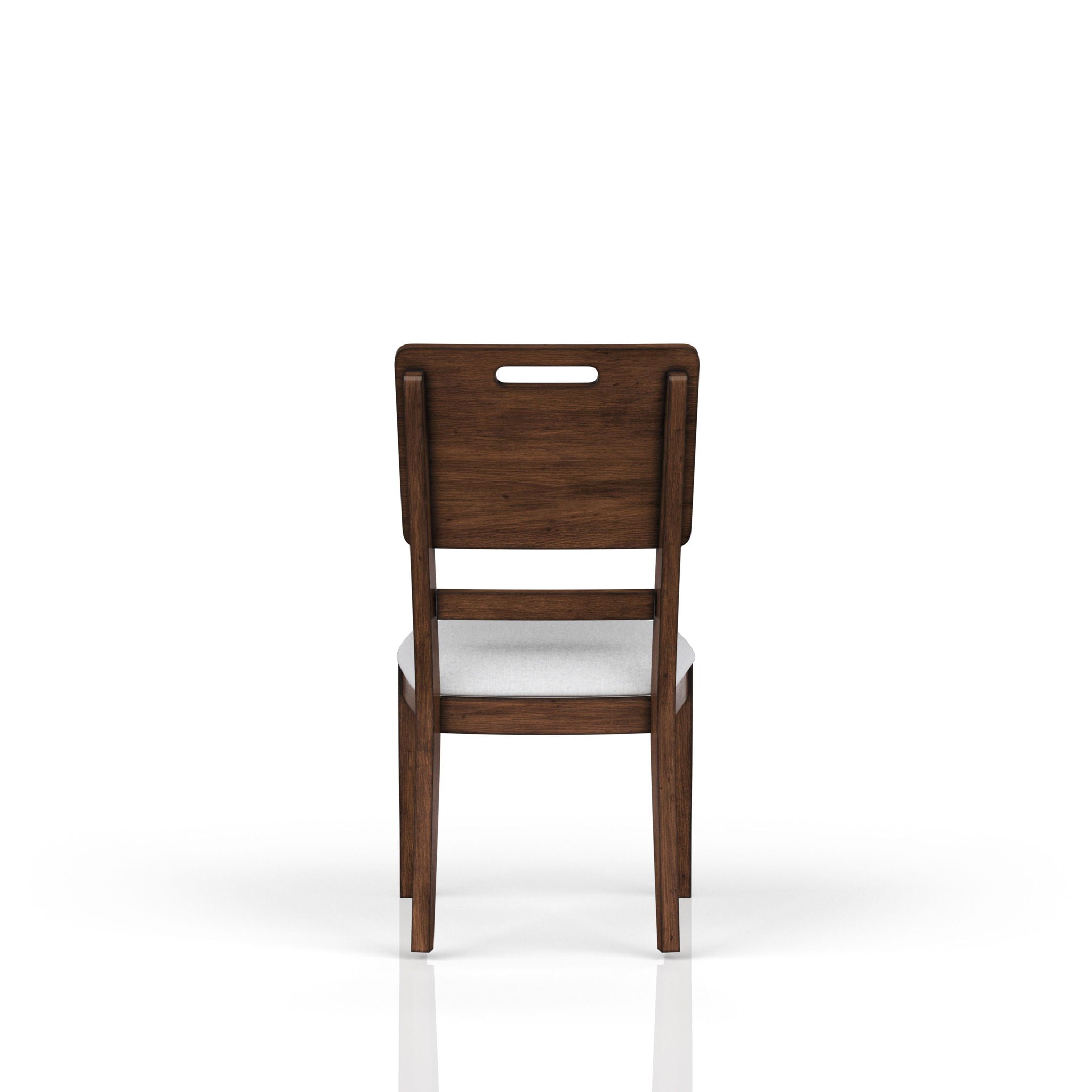 Casual Side Dining Chair Contrasting Upholstered Seat (Set of 2) - Brown - Best Buy Furniture