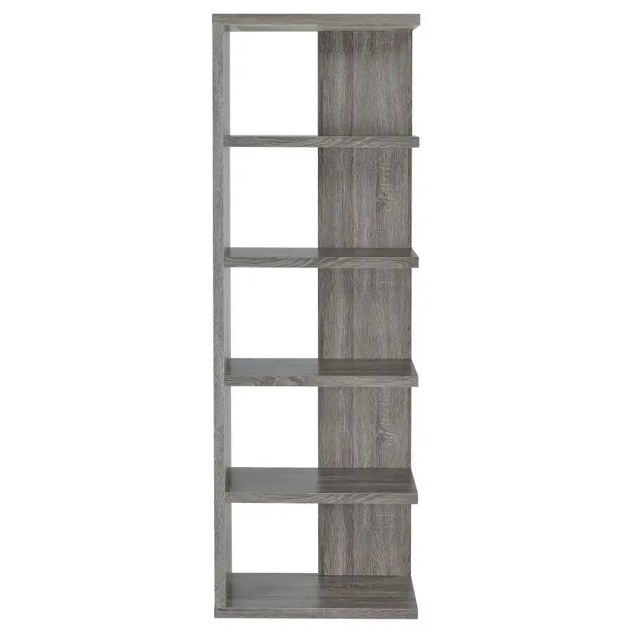 Harrison - 5-Shelf Bookshelf - Weathered Gray - Best Buy Furniture