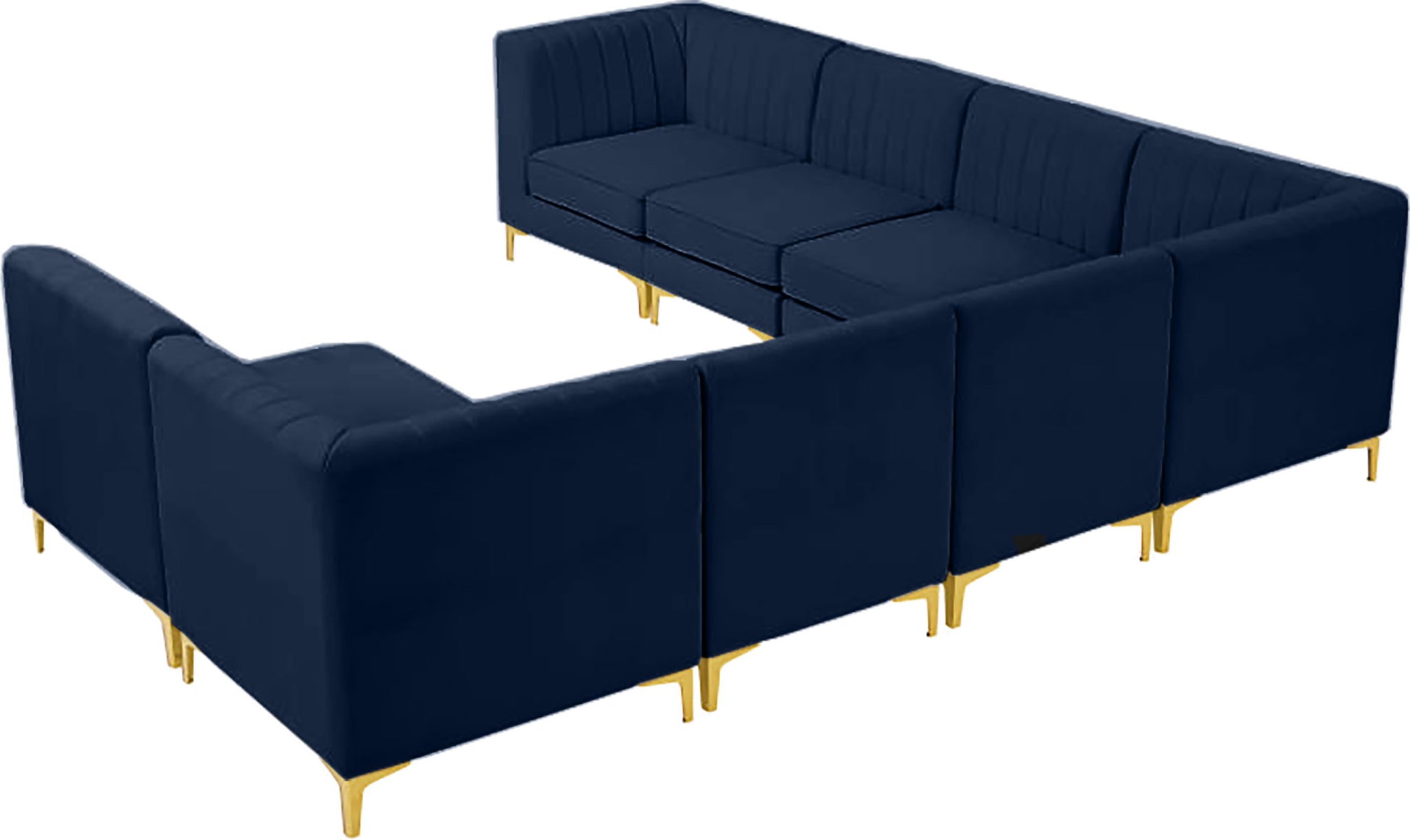 Alina - 8 Piece Velvet Modular Sectional - Best Buy Furniture