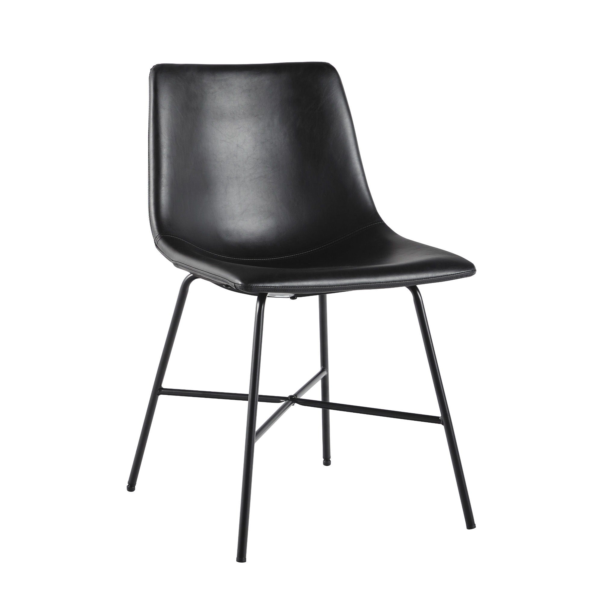 Modern Upholstered Dining Chair With Metal X Base (Set of 2) - Best Buy Furniture