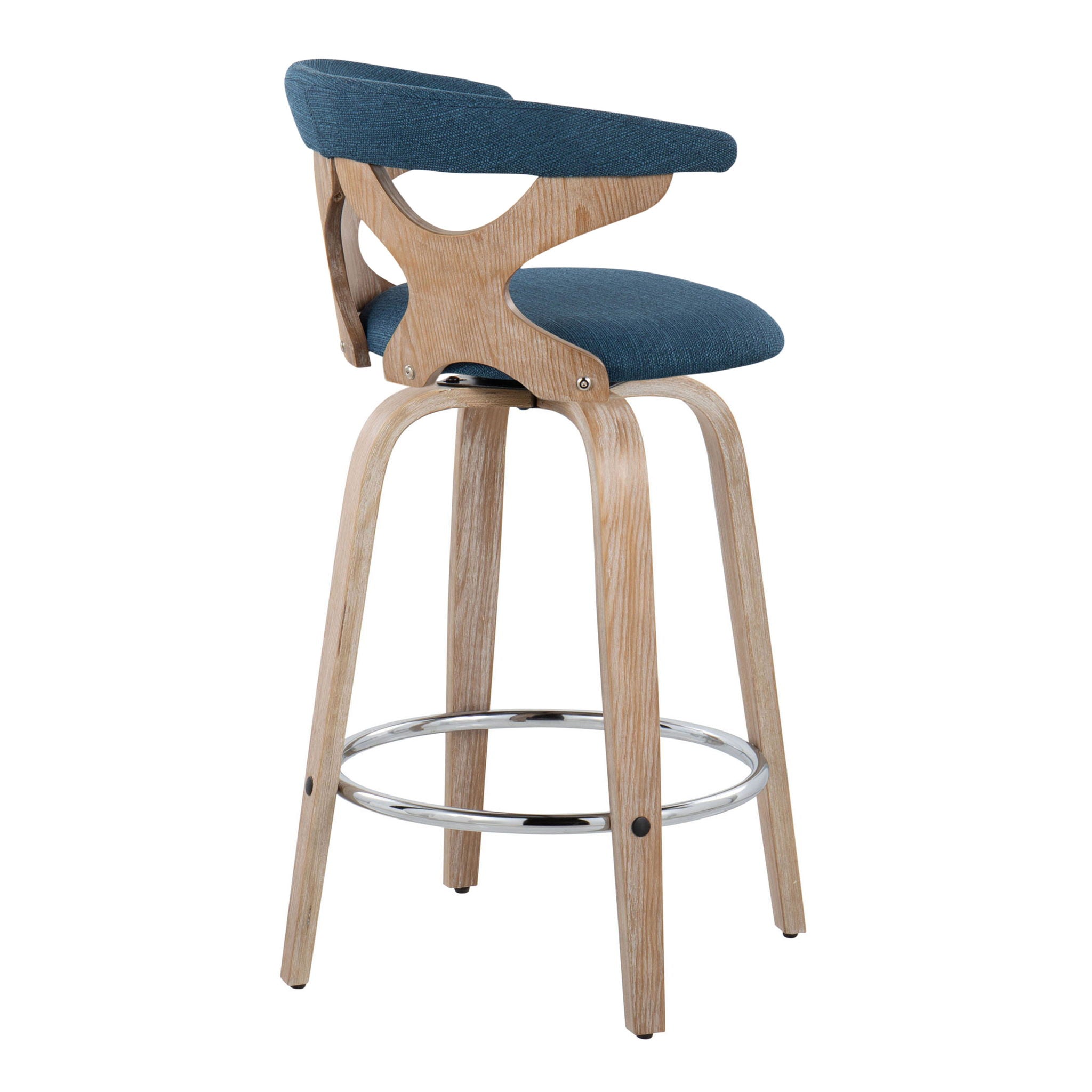 Gardenia - Mid Century Modern Fixed Height Counter Stool With Swivel (Set of 2) - Best Buy Furniture