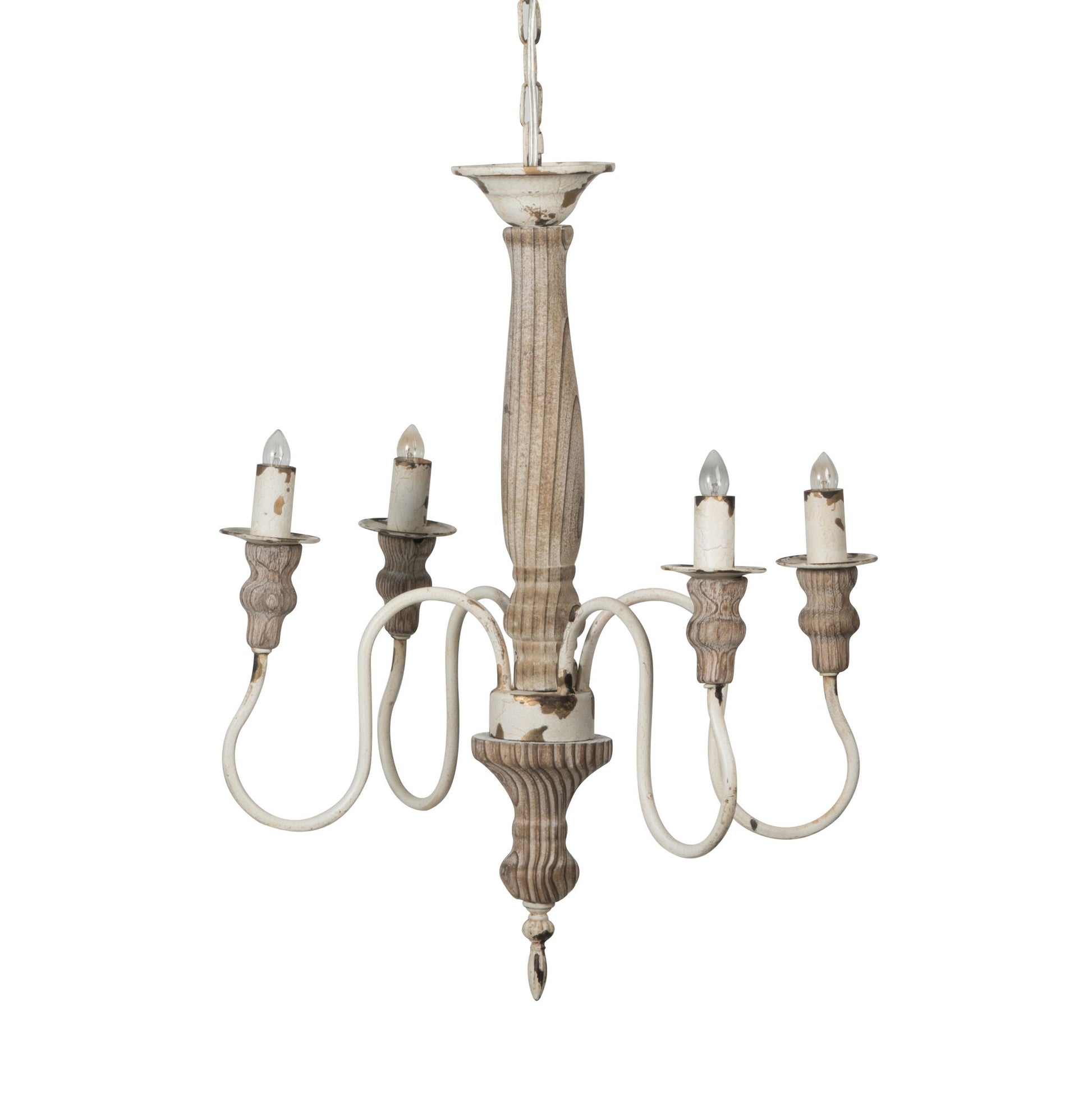 4 Light Chandelier, Hanging Light Fixture With Adjustable Chain For Kitchen, Bulb Not Included - Cream White - Best Buy Furniture