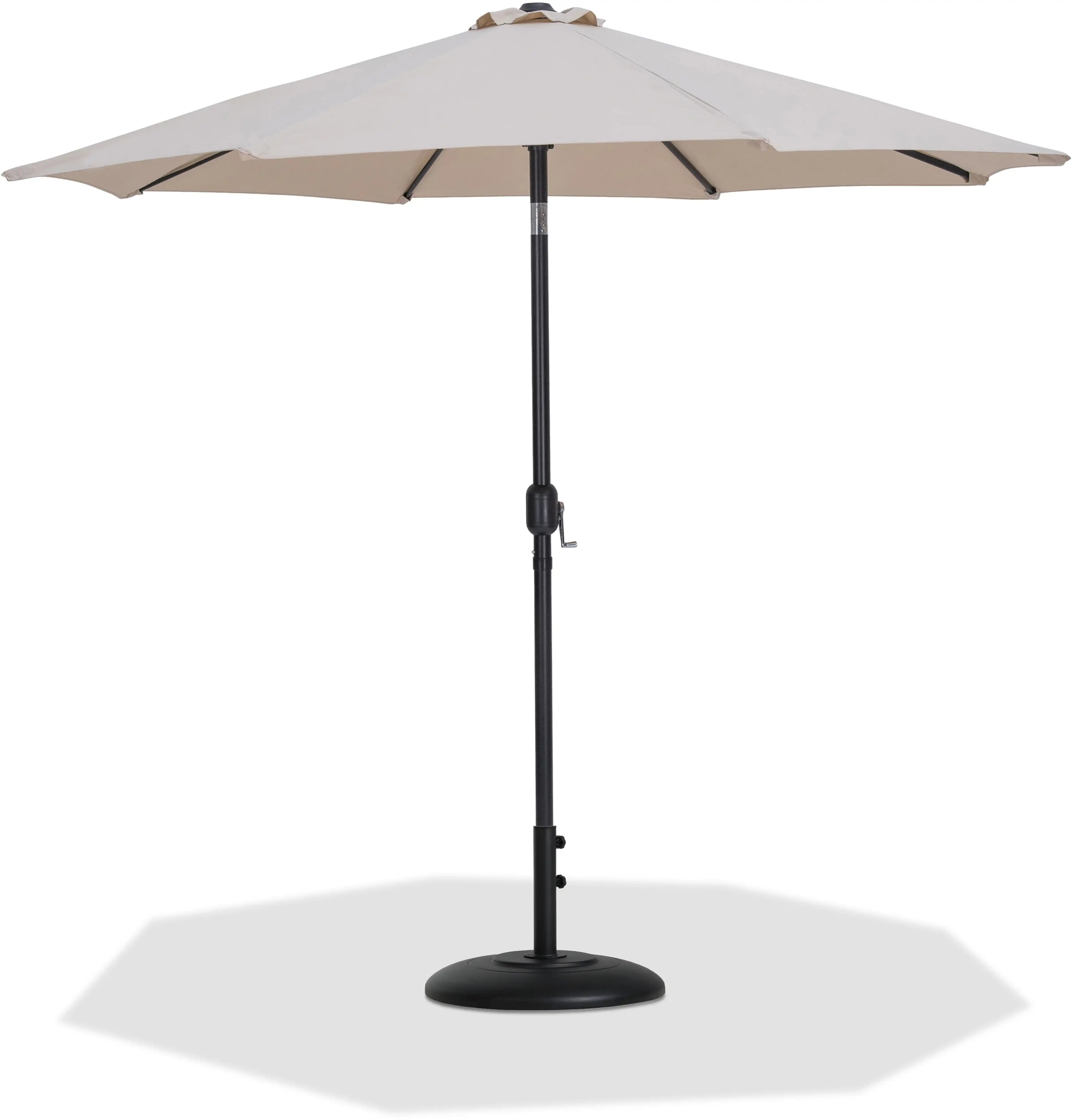 Fiji - Aluminum Patio Umbrella With Round Black Base - Best Buy Furniture