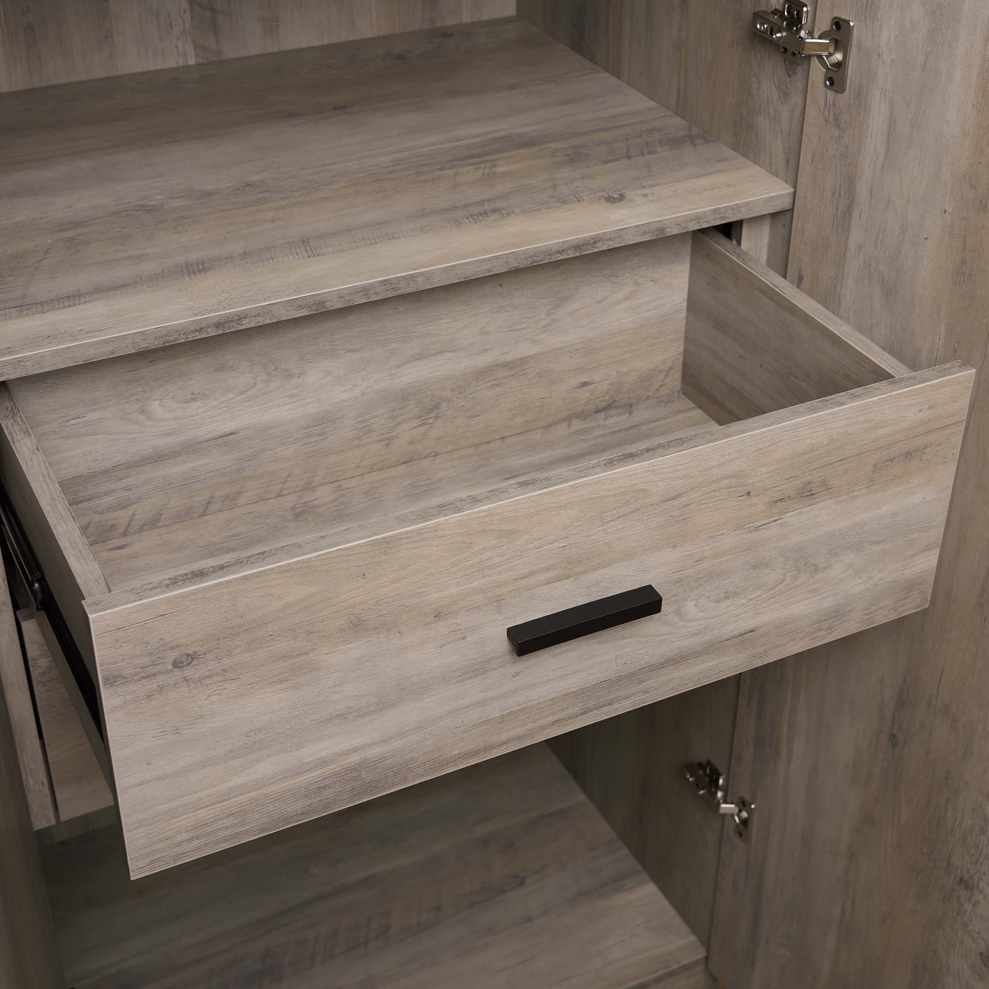 Lee - Free Standing Wardrobe Closet With Drawers And Shelves