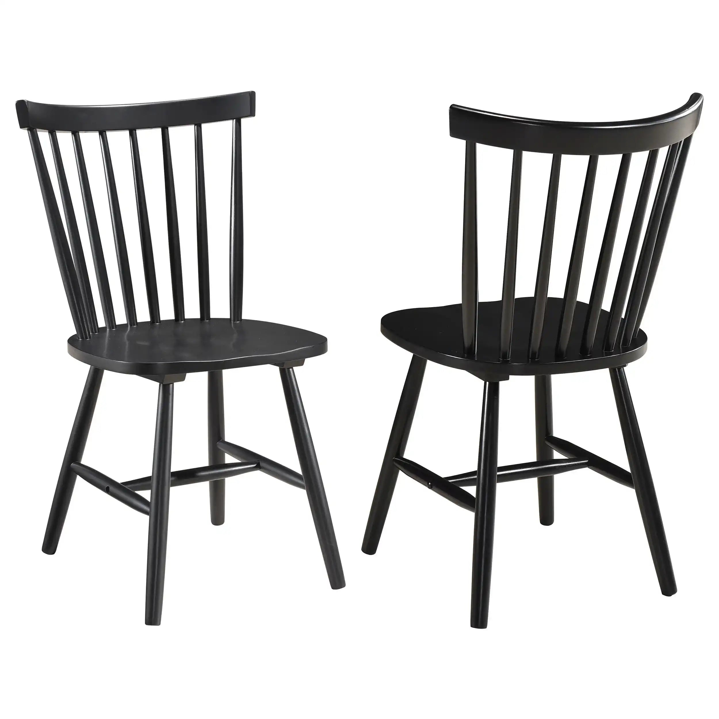 Hollyoak - Windsor Wood Dining Side Chair (Set of 2) - Black - Best Buy Furniture