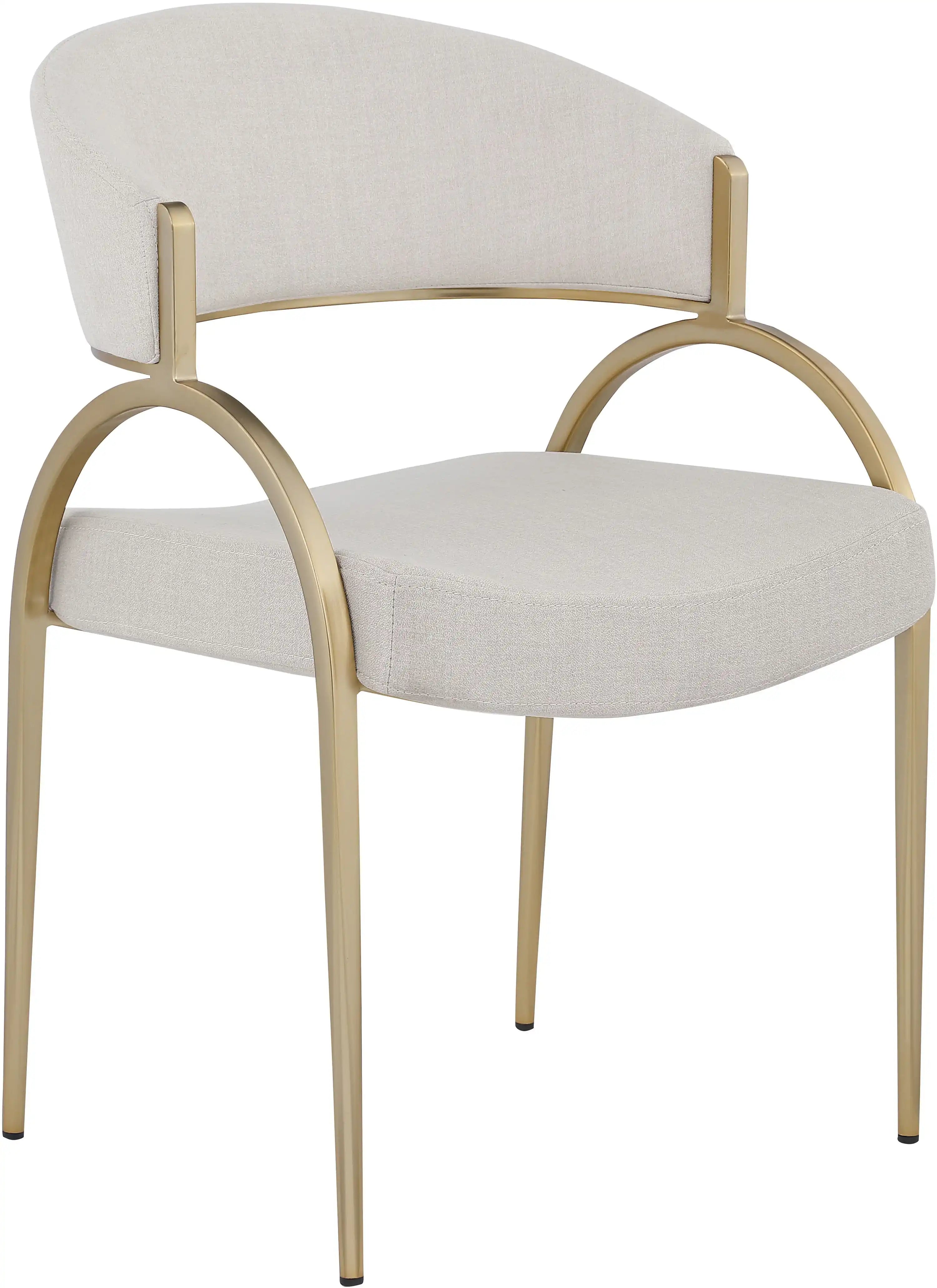 Privet - Dining Chair (Set of 2) - Gold Base - Best Buy Furniture