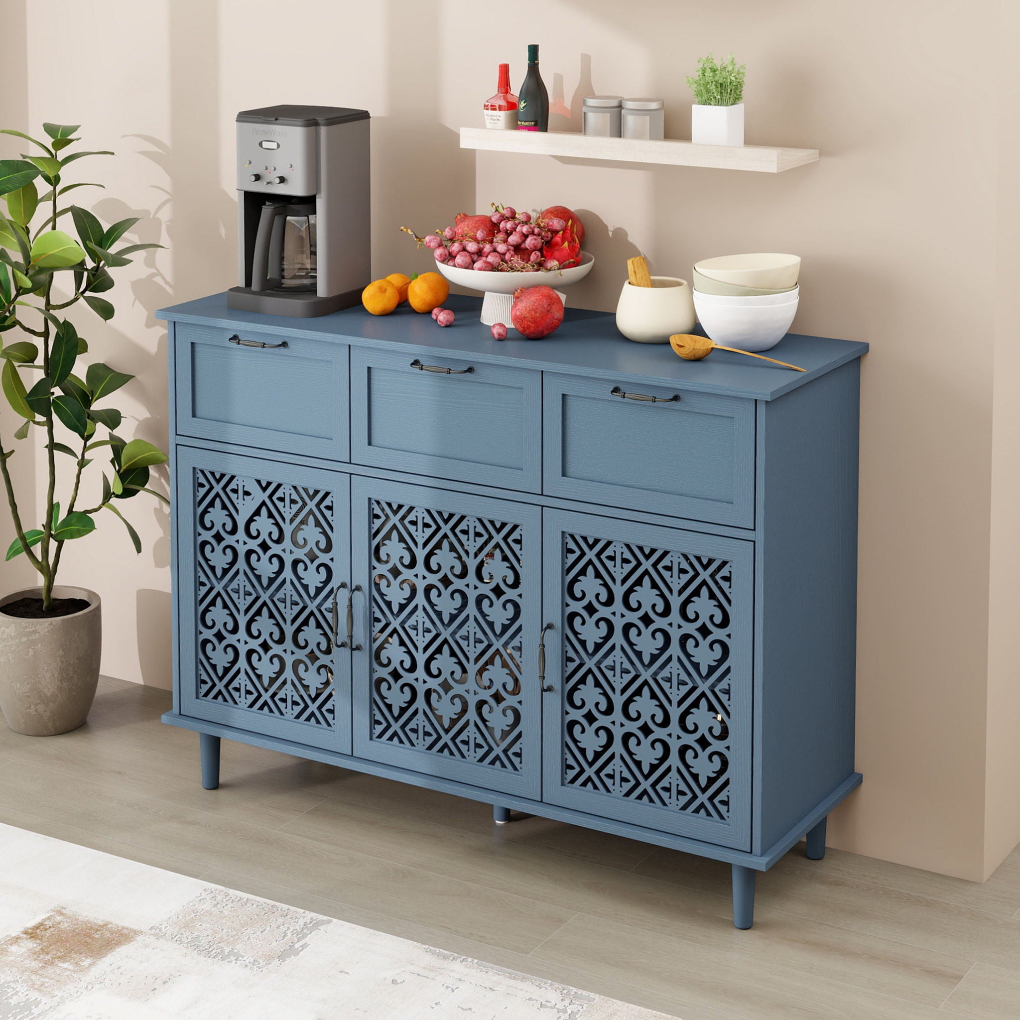 3 Door 3 Drawer Elegant Cabinet - Best Buy Furniture