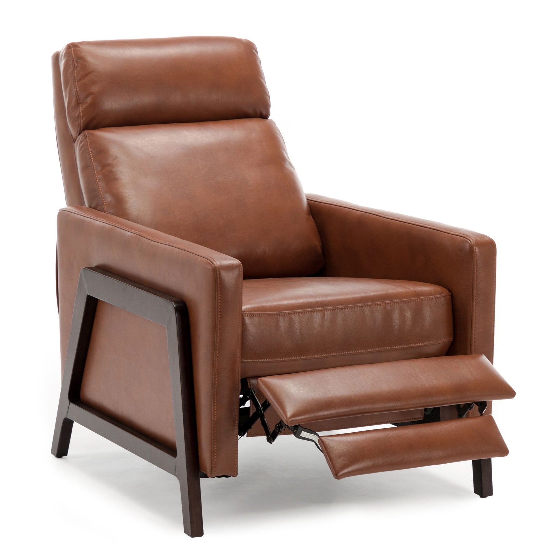 Mid Century Modern Madeline Push Back Recliner - Caramel - Best Buy Furniture