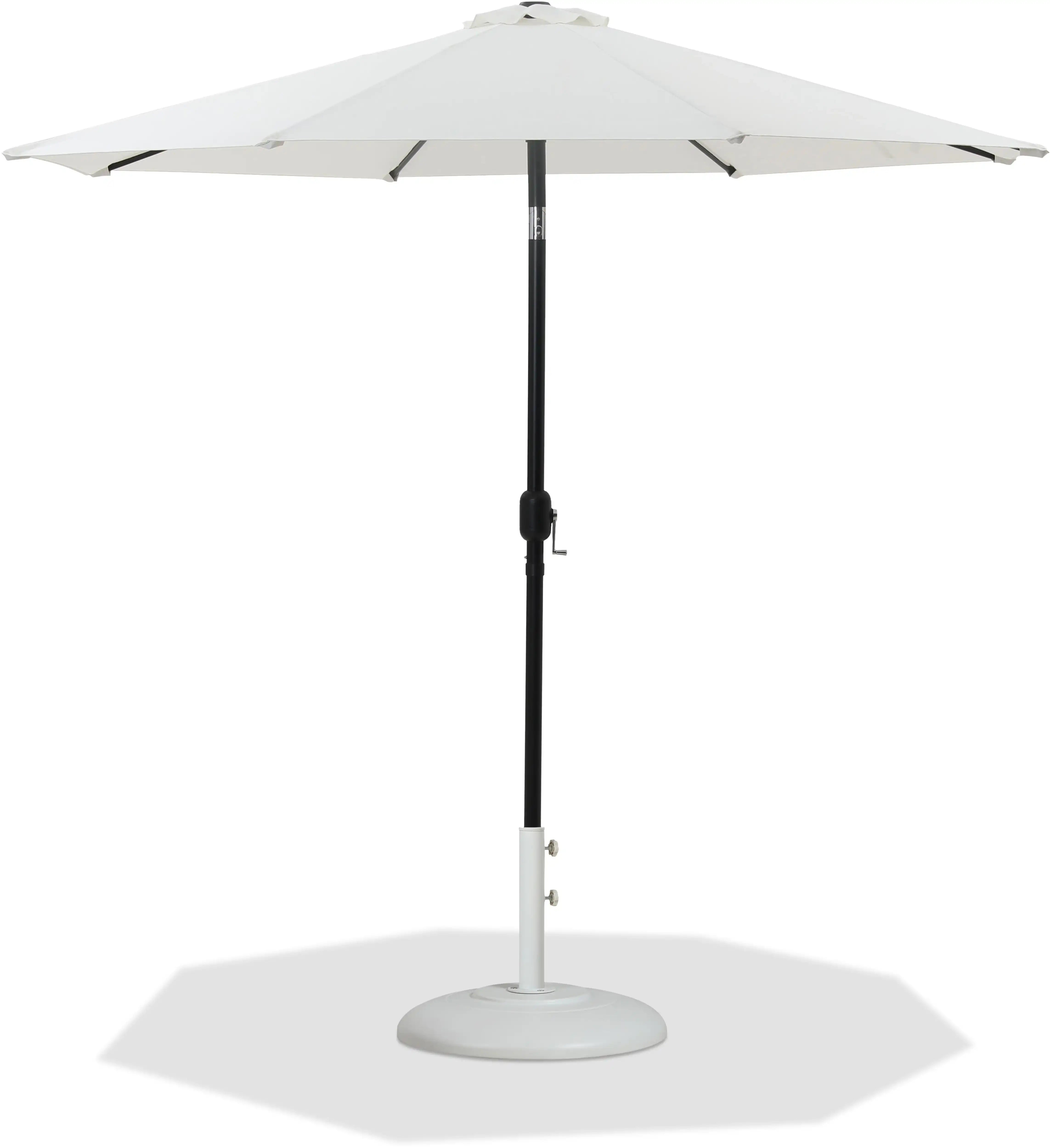 Fiji - Aluminum Patio Umbrella With Round White And Black Base - Best Buy Furniture
