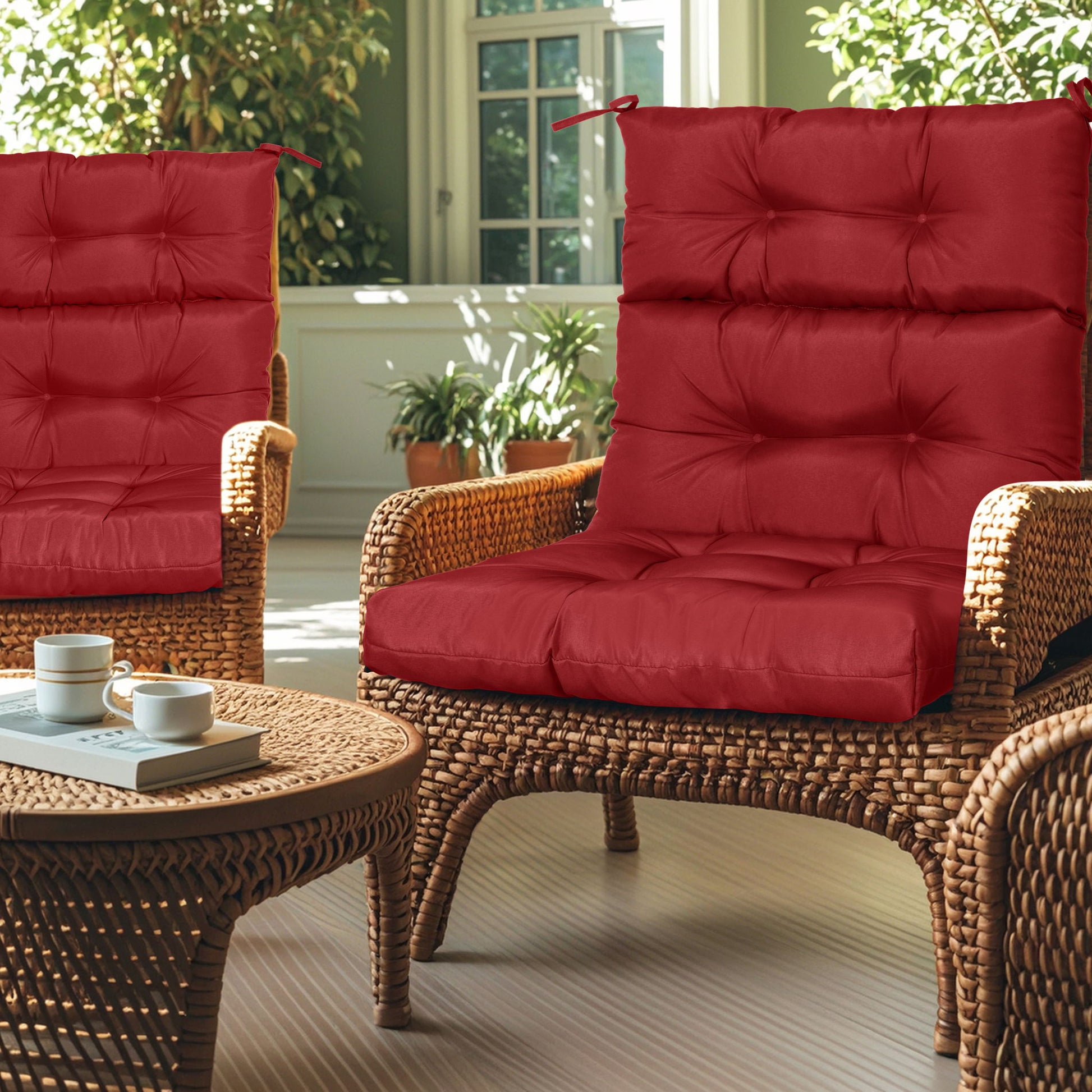 2 Piece High Back Patio Chair Cushion Set - Best Buy Furniture