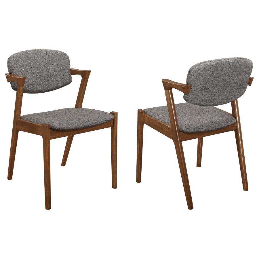 Malone - Padded Wood Dining Arm Chair (Set of 2) - Dark Walnut - Best Buy Furniture