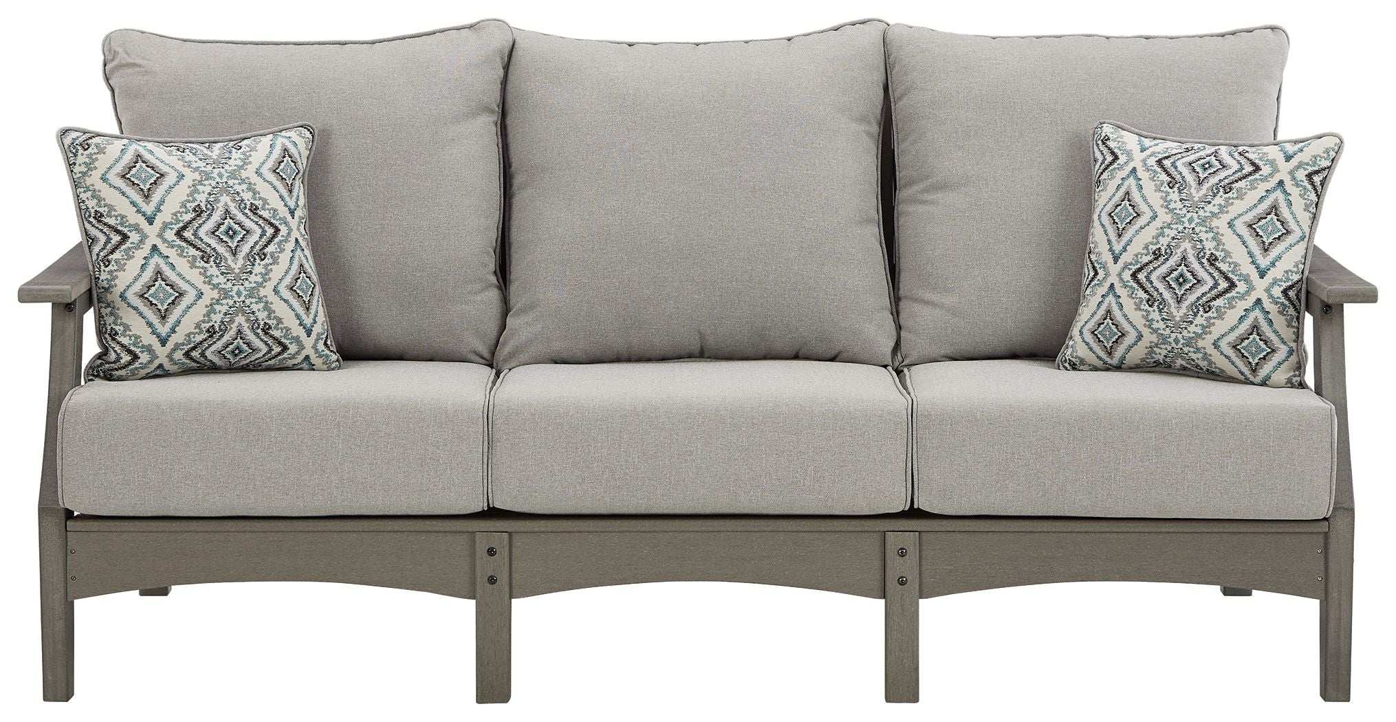 Visola - Sofa with Cushion - Gray - Best Buy Furniture