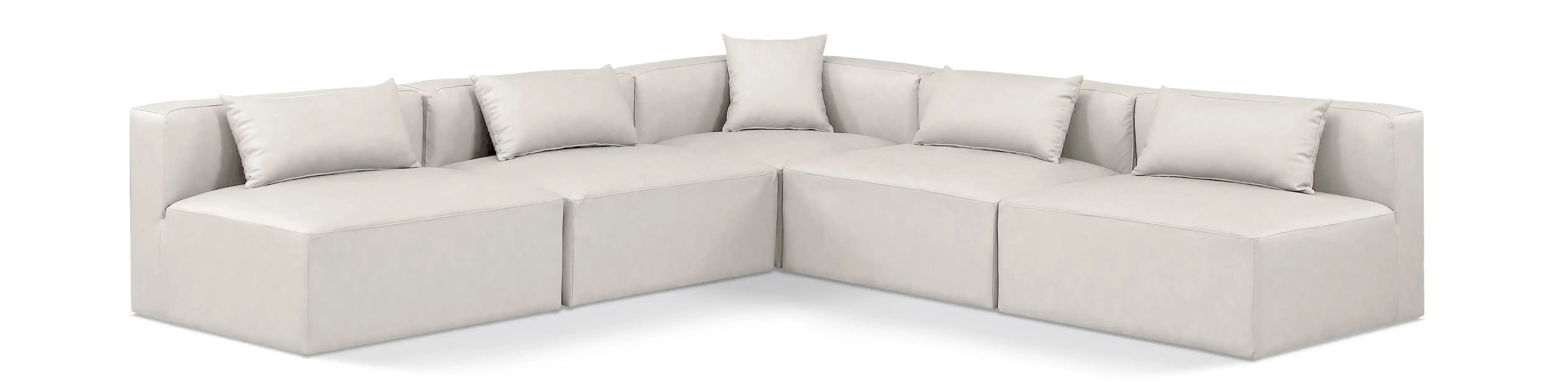 Cube - 5 Piece Modular Corner Armless Sectional - Best Buy Furniture