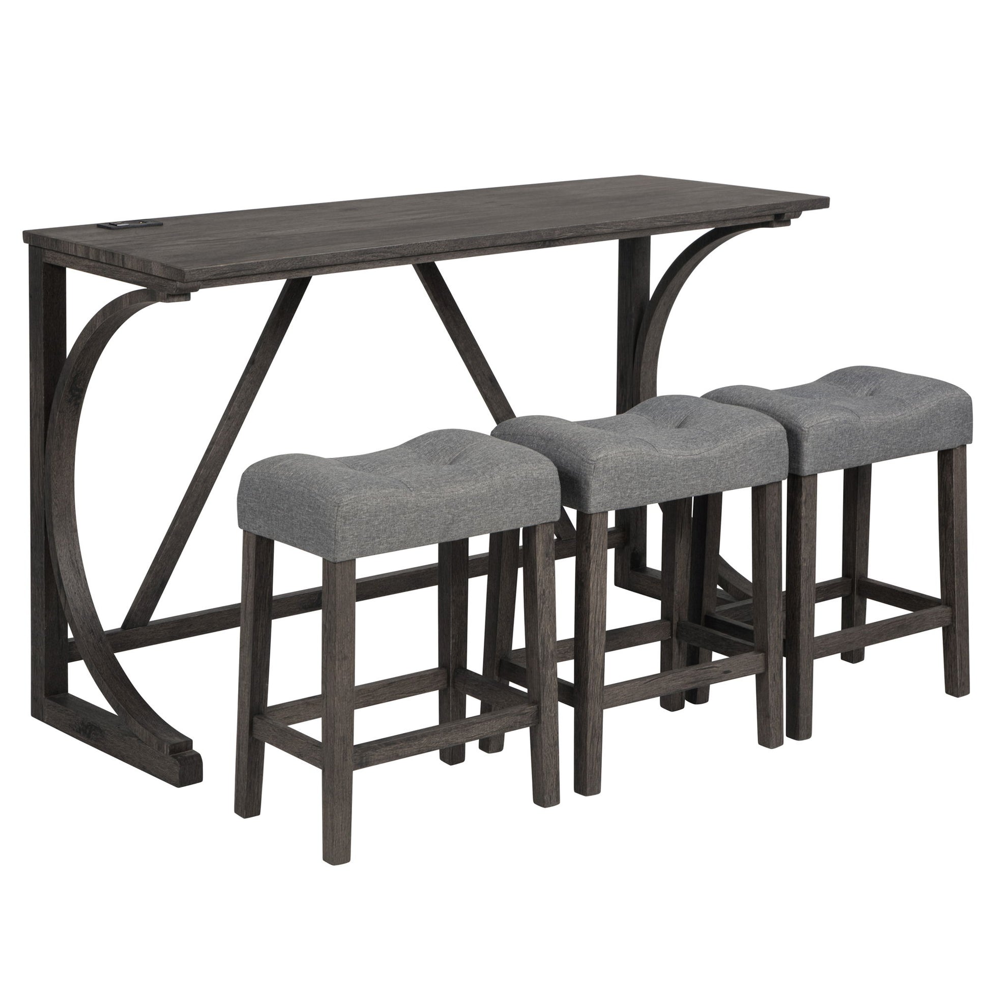 Bar Table Set With 3 Padded Stools - Best Buy Furniture