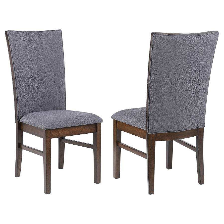 Sherwood - Upholstered Dining Side Chair (Set of 2) - Gray - Best Buy Furniture
