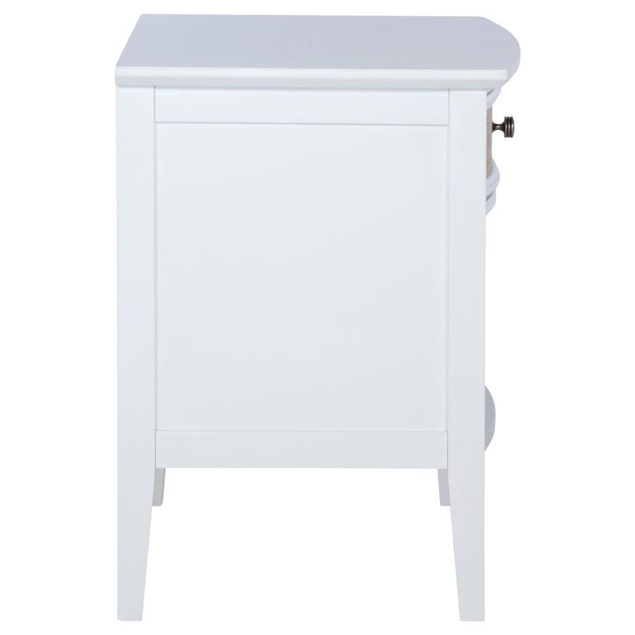 Bexhill - 1-Drawer Nightstand Bedside Table - White - Best Buy Furniture