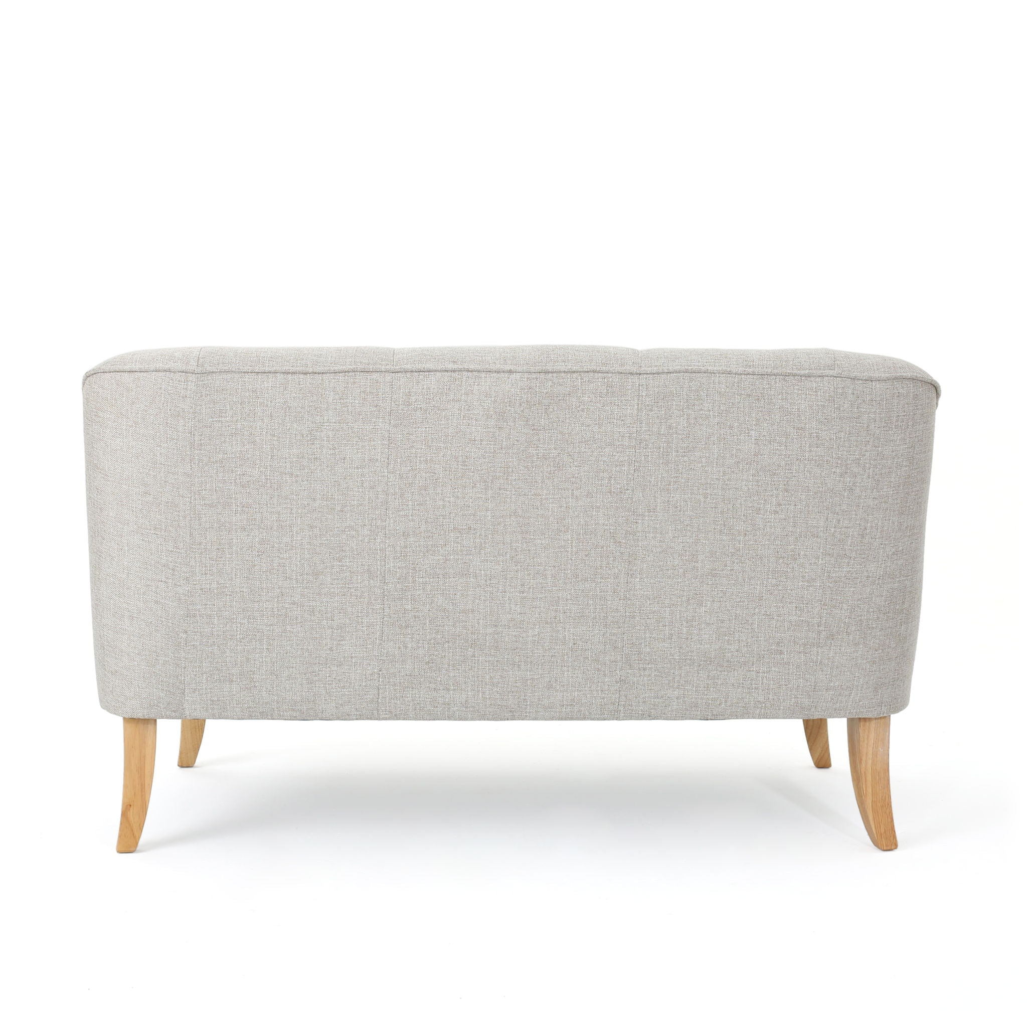 Modern Fabric Loveseat With Sloped Armrests For Living Room - Beige - Best Buy Furniture