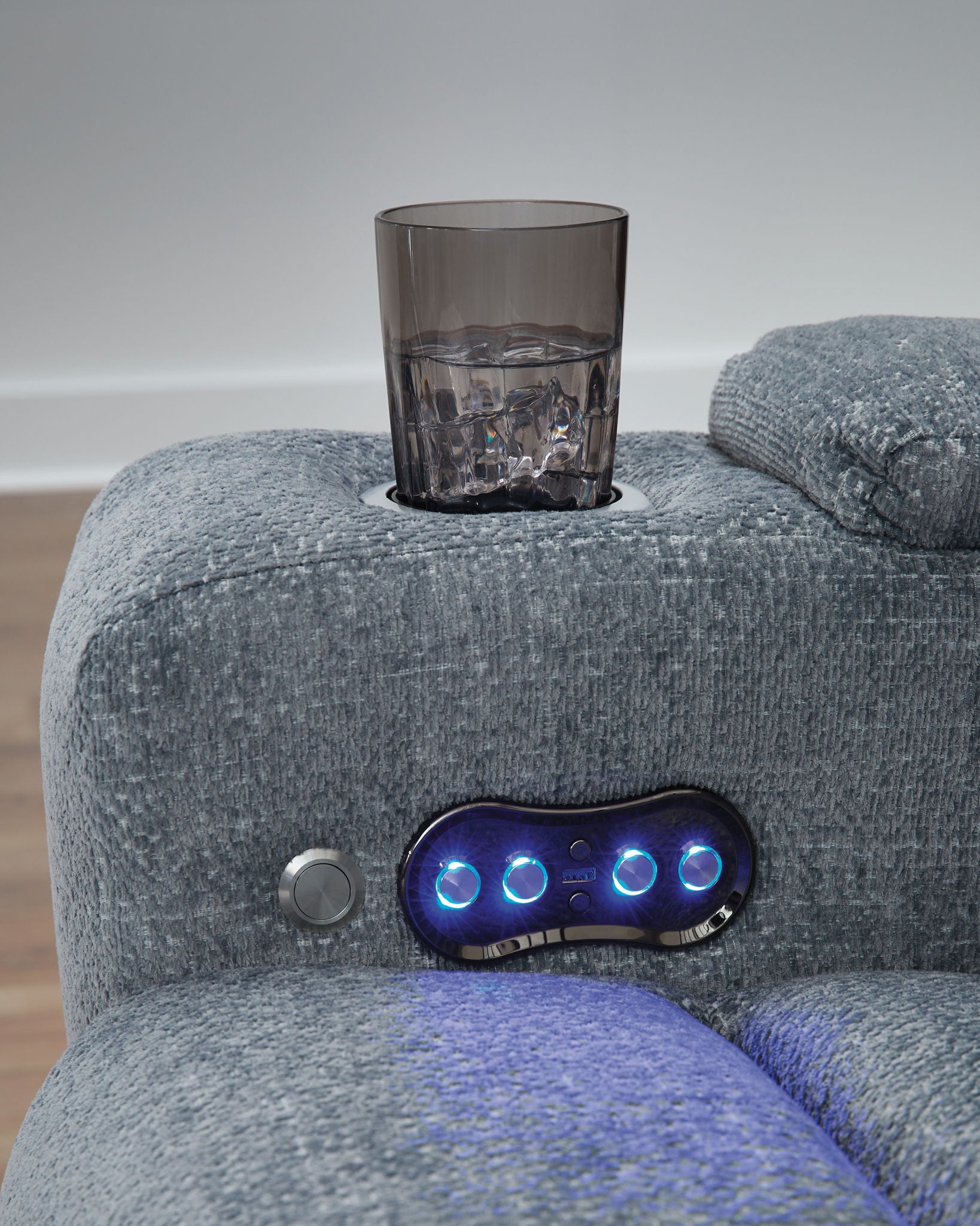 Studio Cave - Power Recliner - Steel - Best Buy Furniture