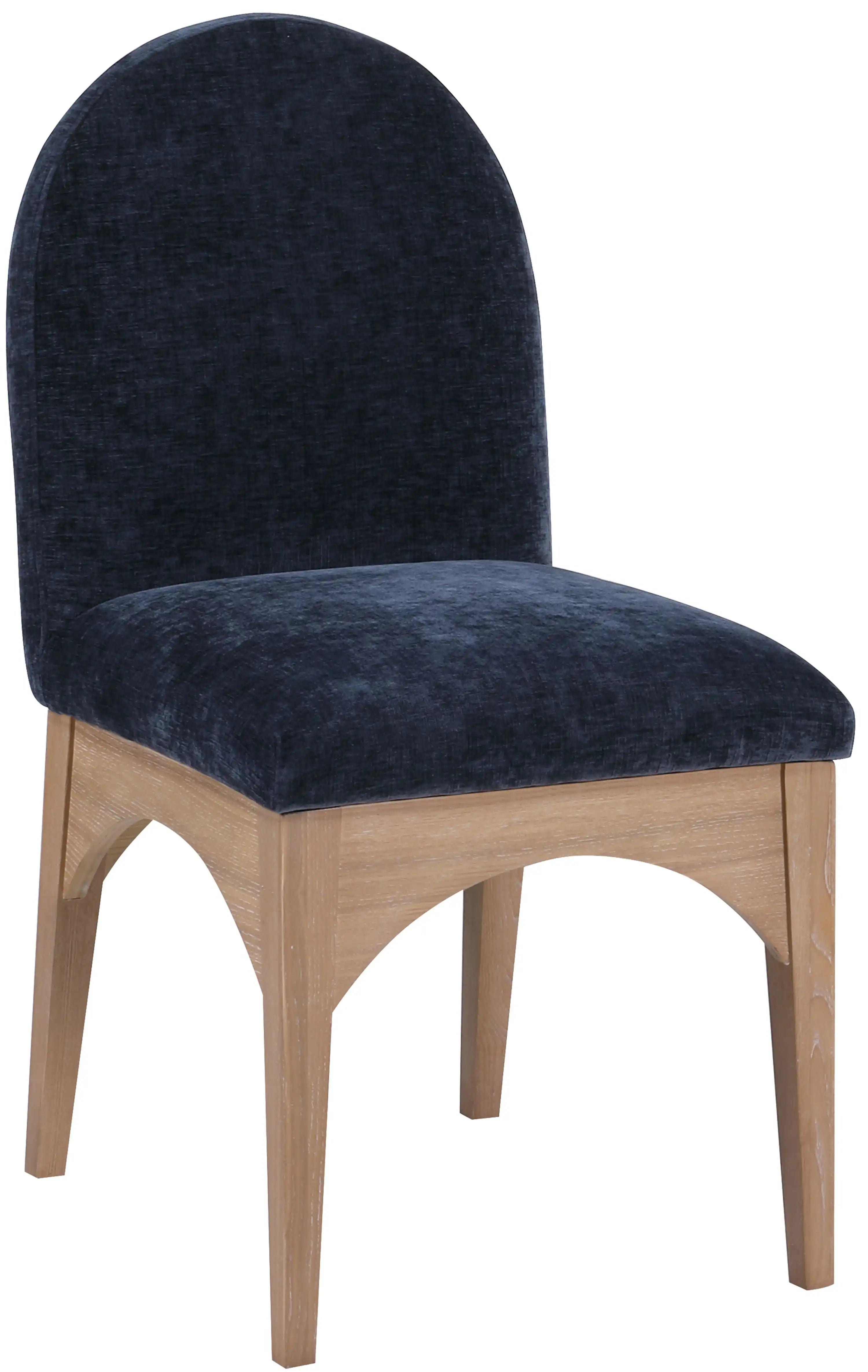 Waldorf - Chenille Dining Side Chair With Natural Legs - Best Buy Furniture