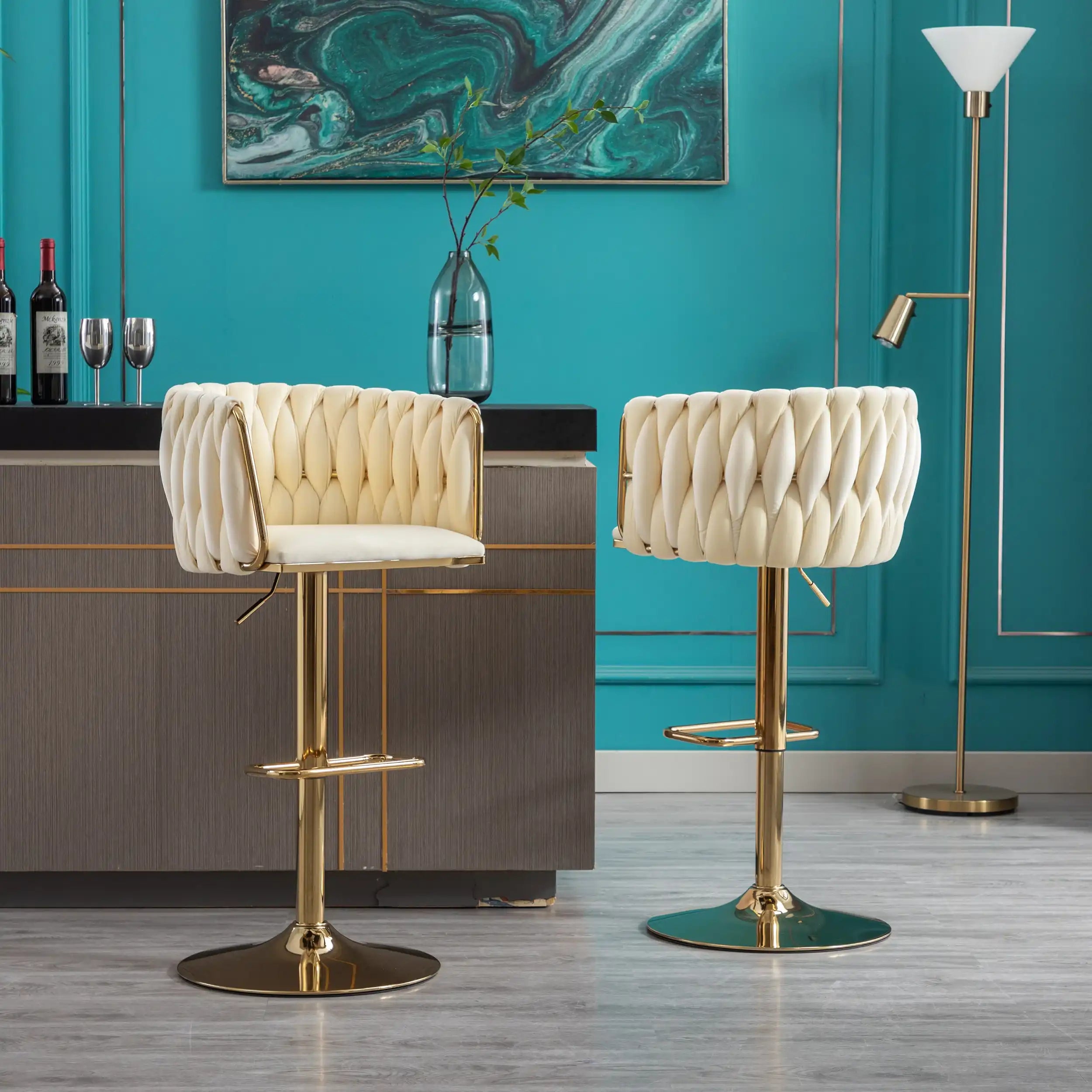 Luxury Set of 2 Bar Stools - Best Buy Furniture