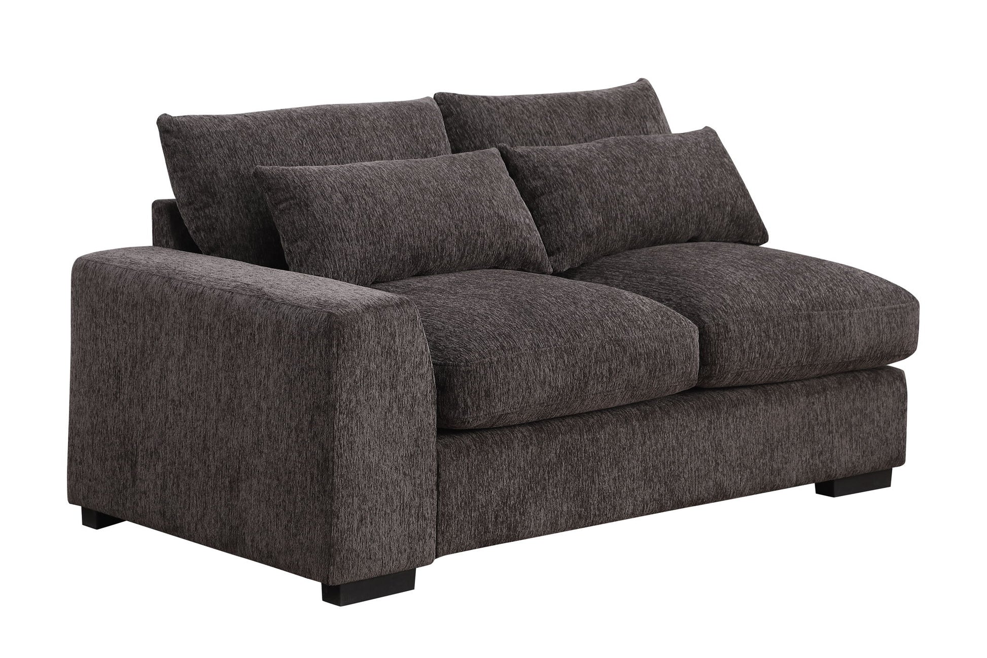 Nyeisha - Piece Upholstered Sofa & Chaise - Coffee - Best Buy Furniture