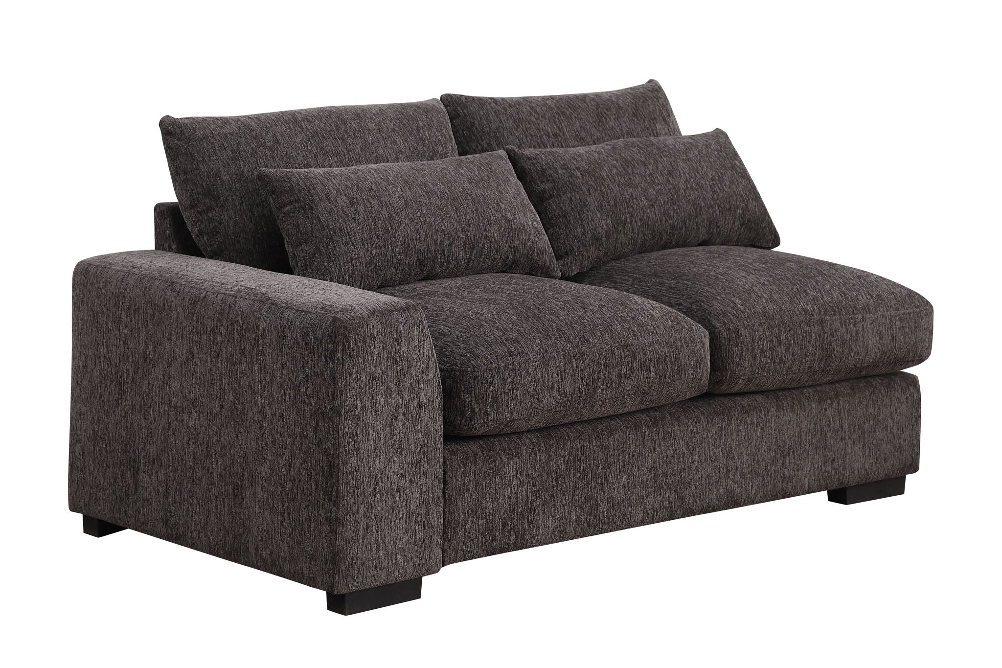 Nyeisha - Piece Upholstered Sofa & Chaise - Coffee - Best Buy Furniture