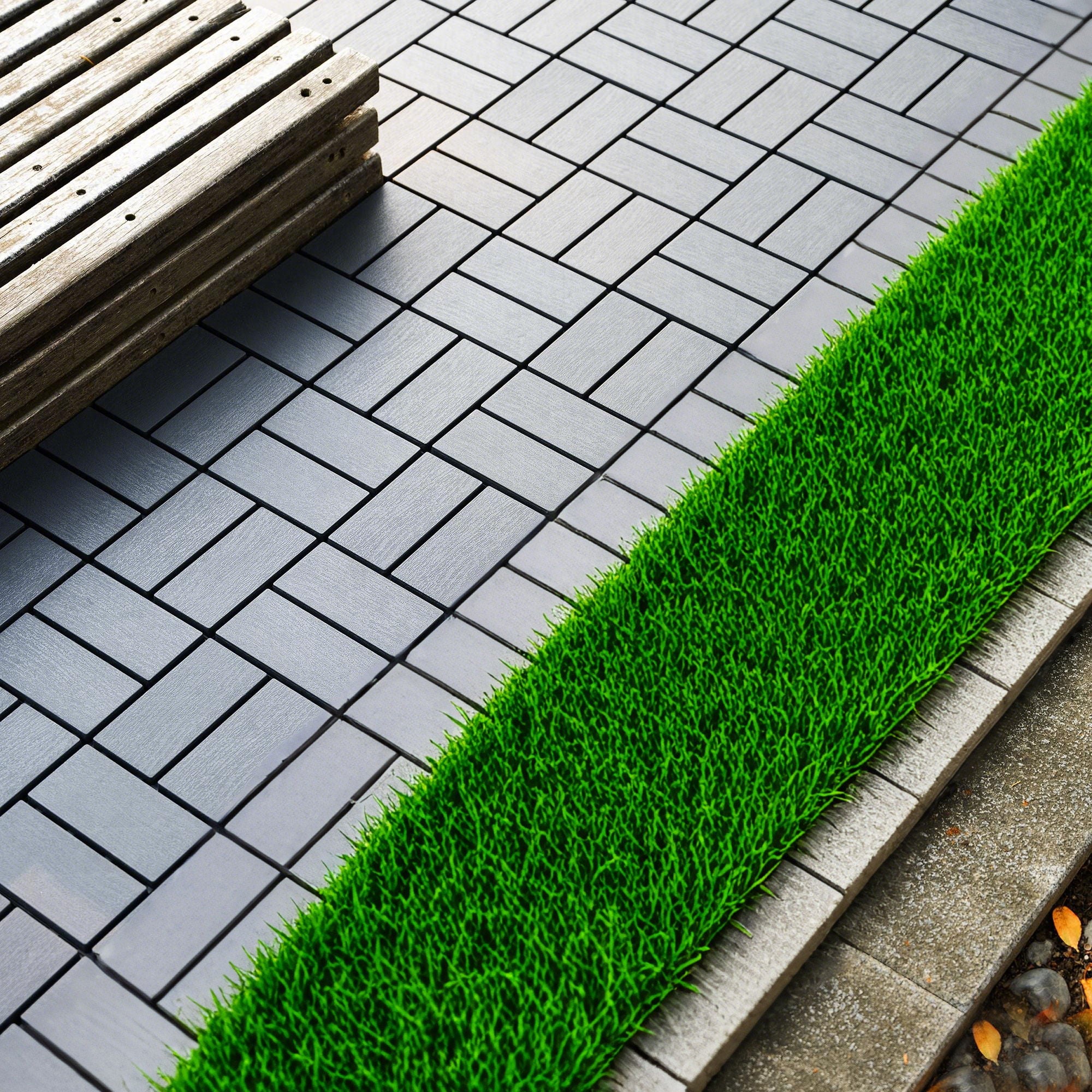 Plastic Interlocking Deck Tiles Patio Deck Tiles Waterproof Outdoor Use - Best Buy Furniture