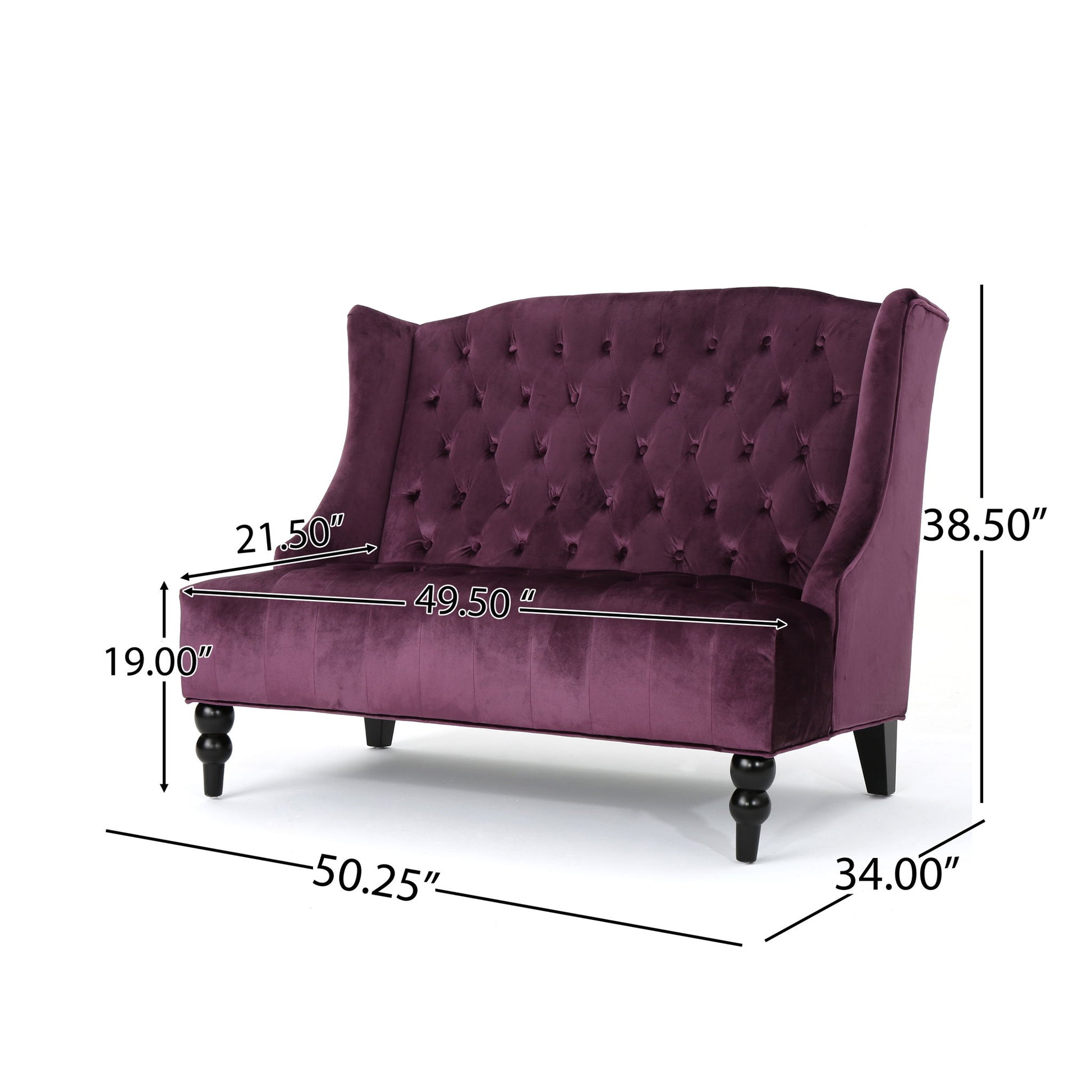 Nurturing - Upholstered Loveseat With Wing Back And Diamond Tufting - Best Buy Furniture