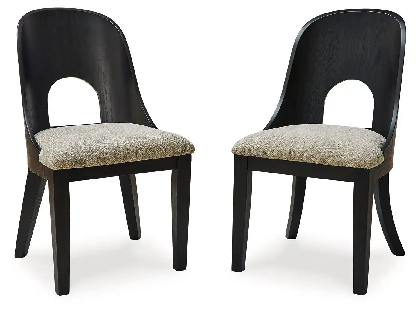 Rowanbeck - Dining Upholstered Side Chair (Set of 2) - Gray / Black - Best Buy Furniture