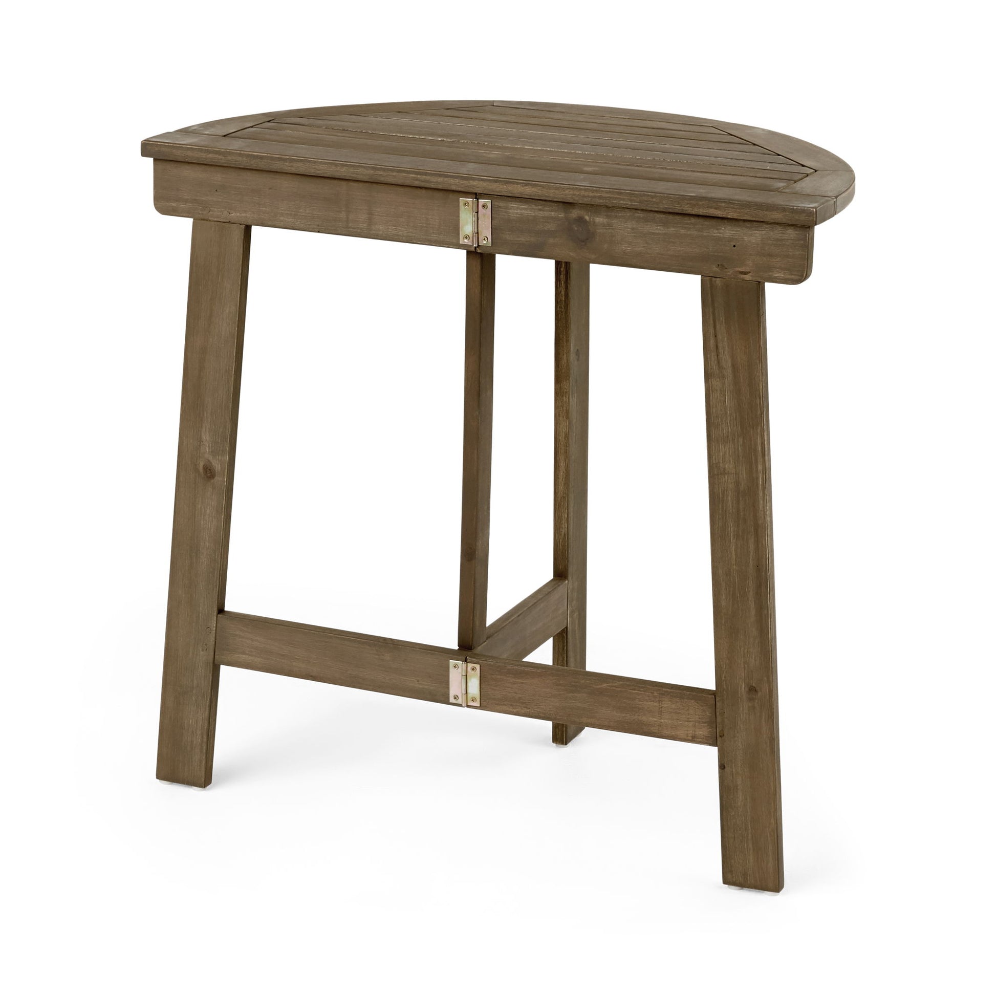 Outdoor Half Round Folding Acacia Wood Bistro Table - Best Buy Furniture