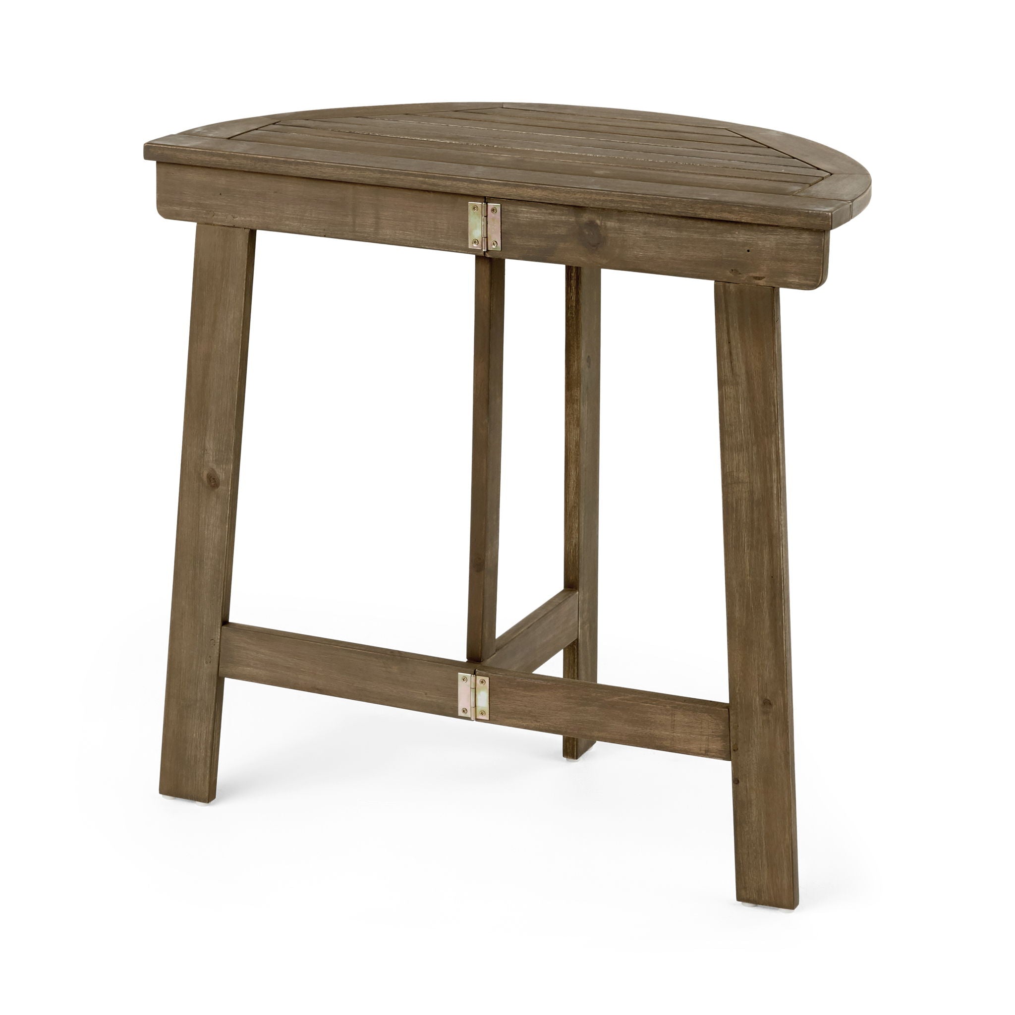 Outdoor Half Round Folding Acacia Wood Bistro Table - Best Buy Furniture